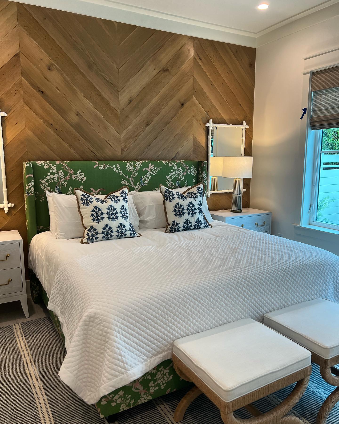 31. Moonlit Canopy Over Vintage Trunk Bed with Lavender Accents