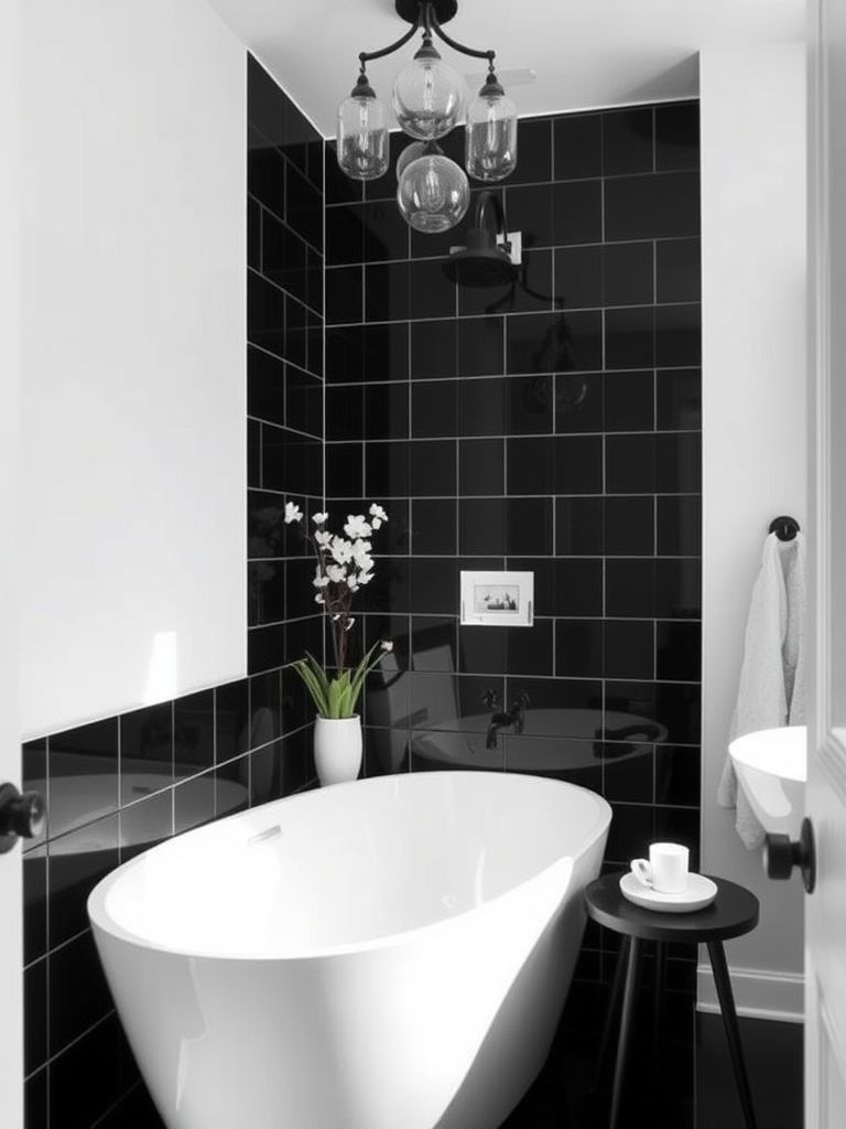 42 Black and White Bathroom Designs