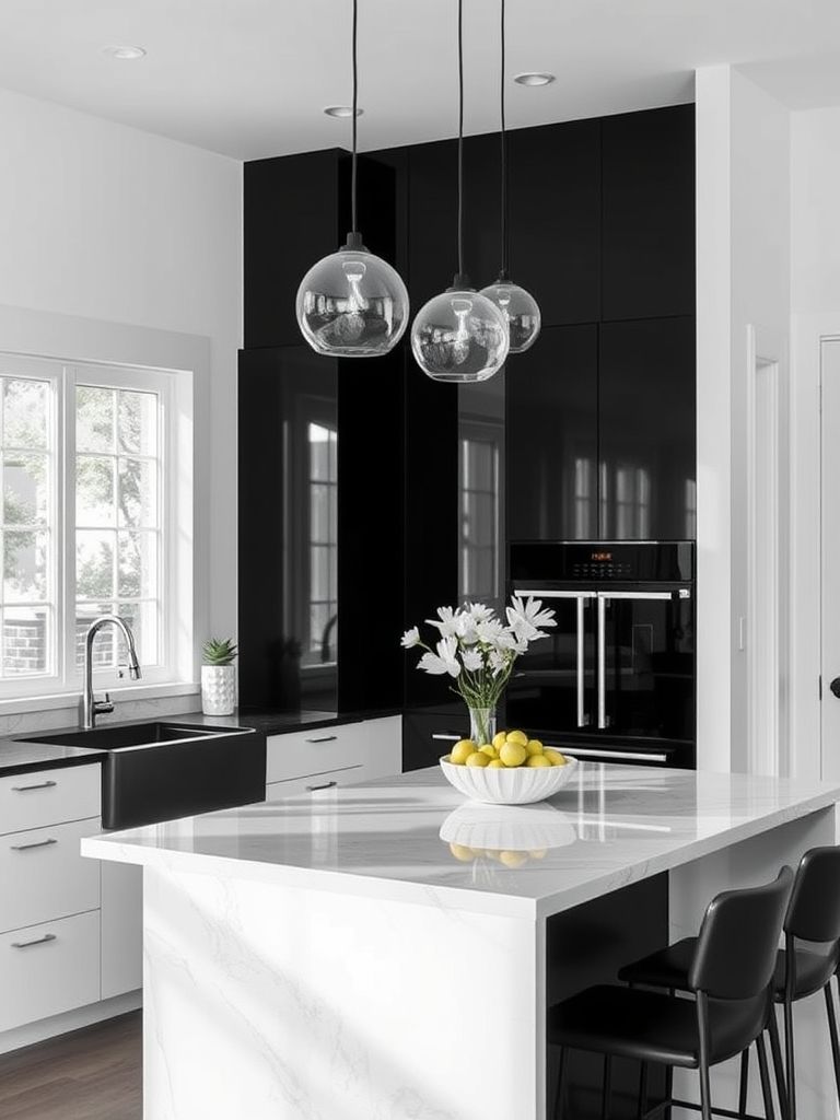 34 Black and White Kitchen Ideas