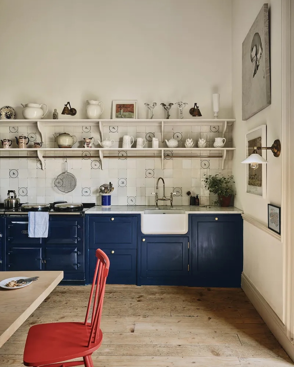 1. a Constellation Of Plates Orbiting Wooden Spoons Above Cabinets
