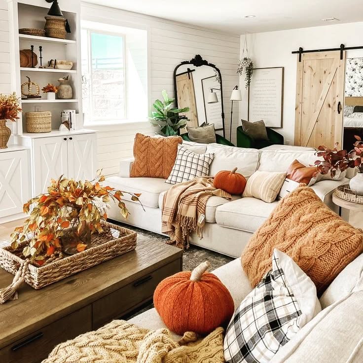 14. Pumpkin Spice Latte and Plaid Throws: a Cozy Autumn Nook