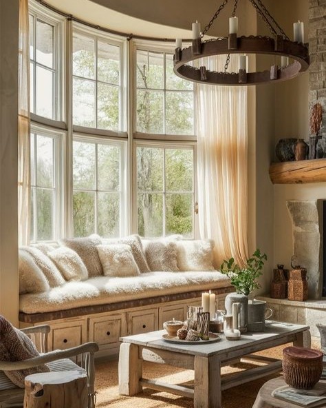 26. the Crimson Velvet Curtain Framing a Sunlit Fiddle Leaf Fig