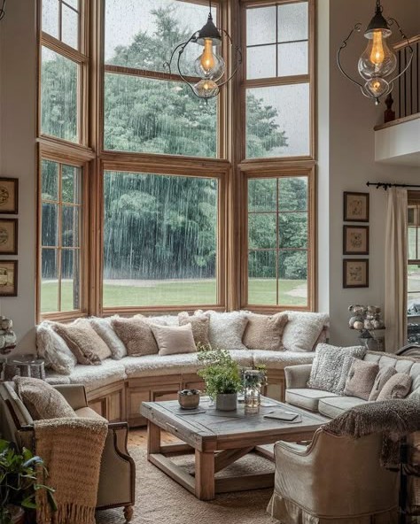 27. the Crimson Velvet Curtain Framing a Sunlit Antique Sideboard