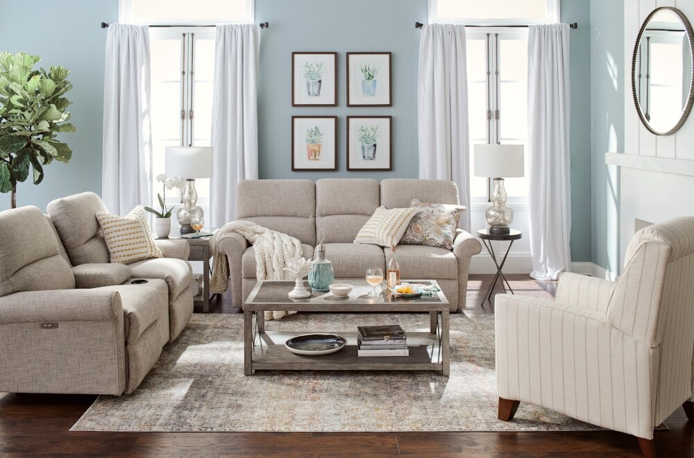 4. a Velvet Haven with Geometric Fusion: the Triangular Coffee Table and Curved Sofa Combo