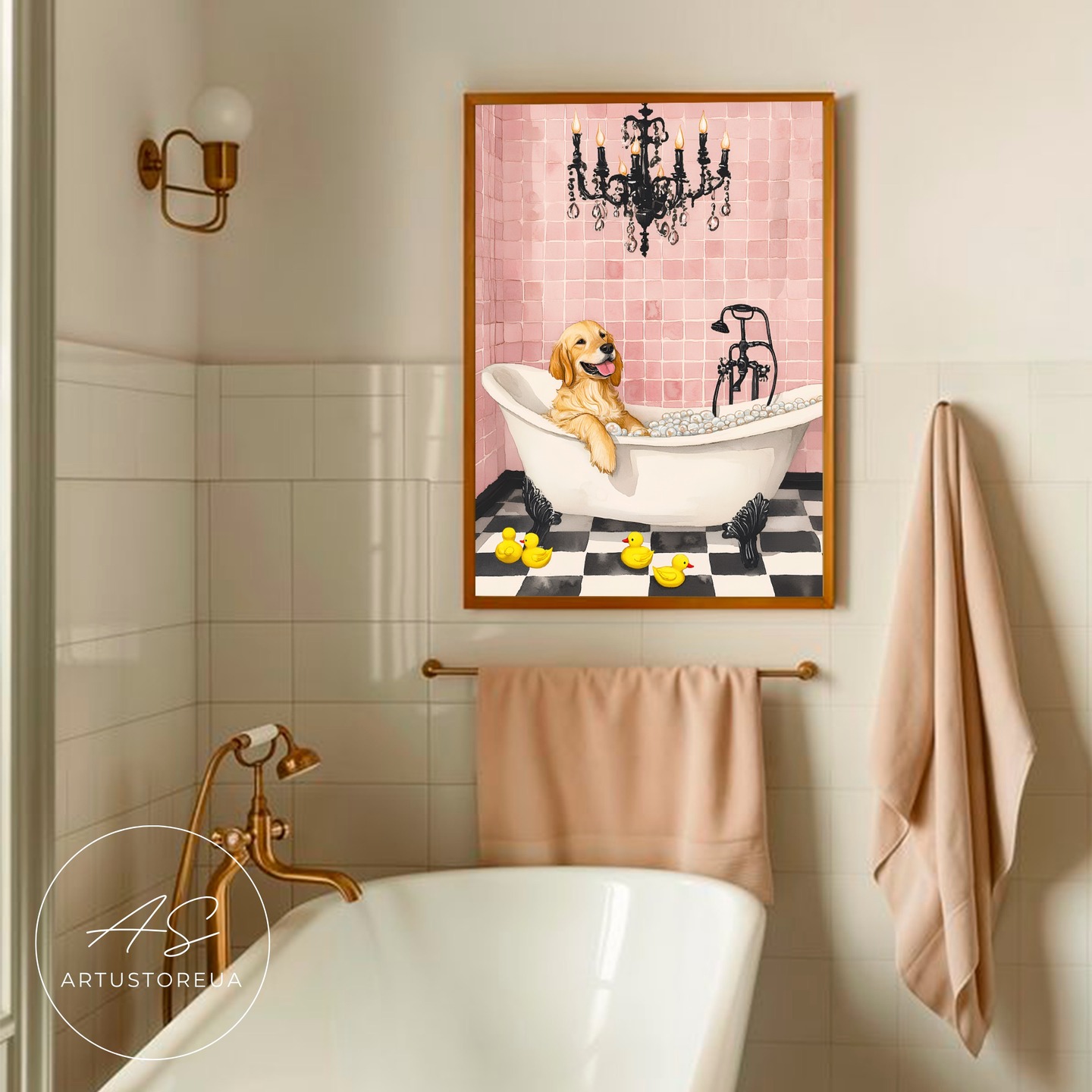 19. Cascading Chrome Curves with a Towel In Tow