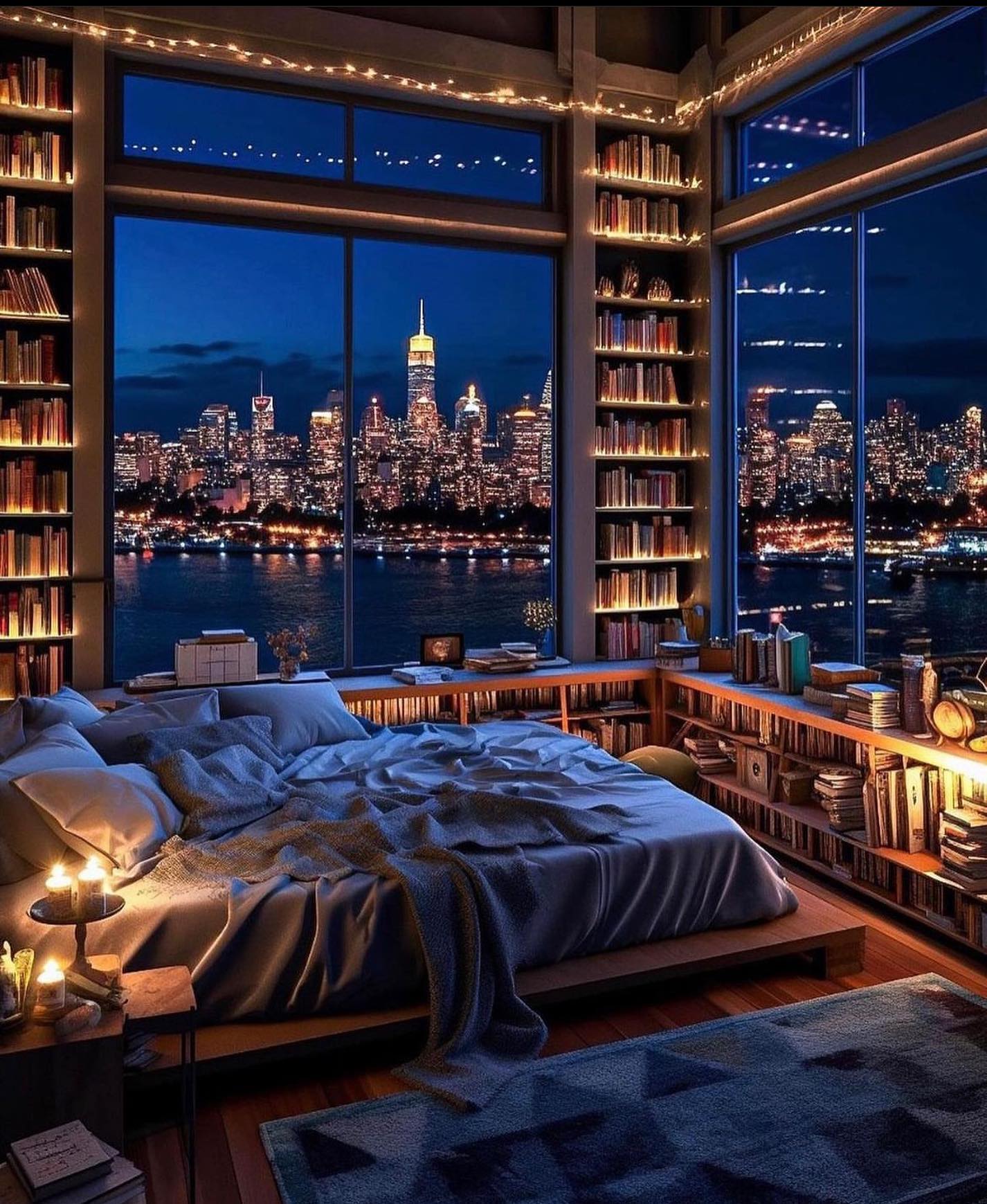 15. a Ladder Of Literature with a Teal Twist and Golden Accents