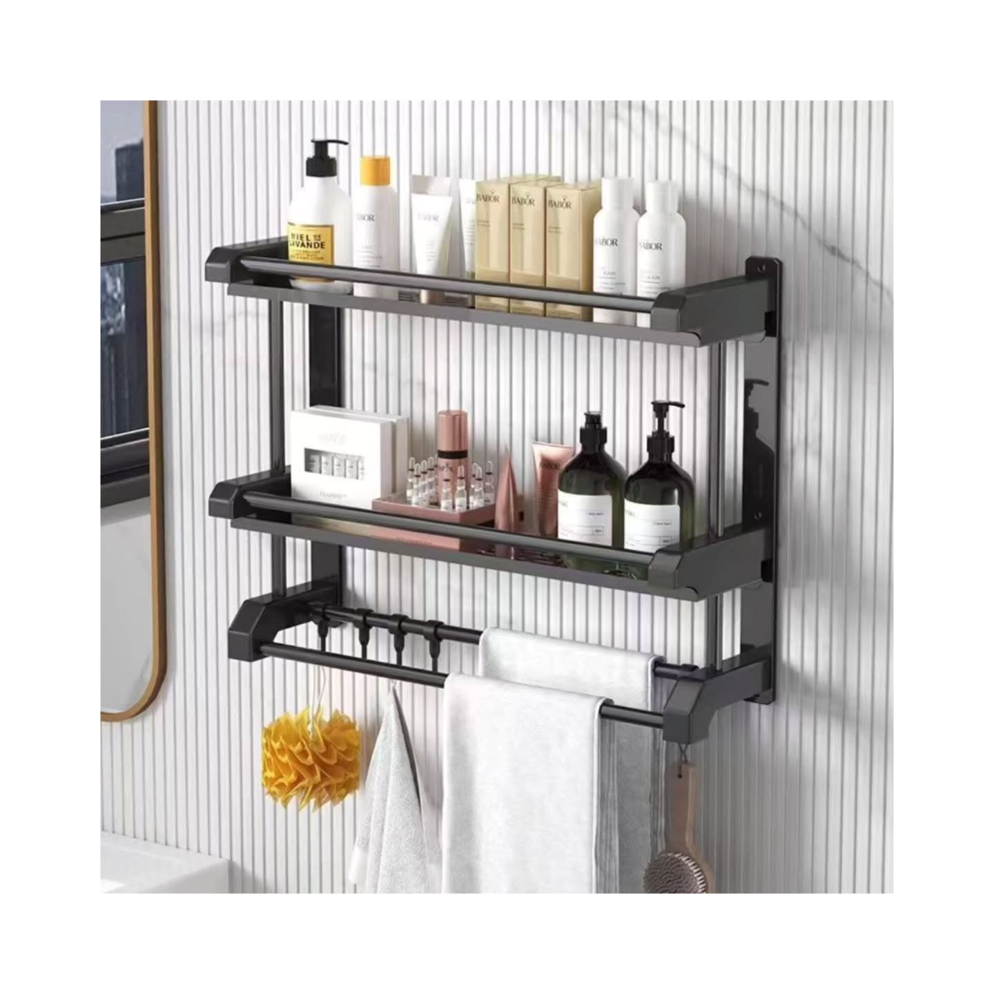 10. the Copper Crane and Marble Mosaic Towel Holder