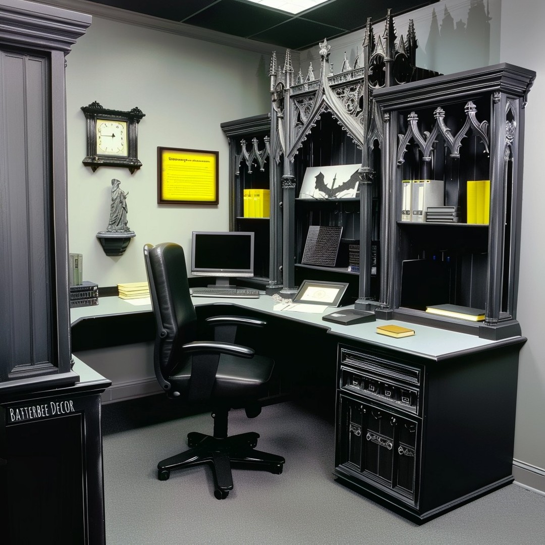 15. a Cactus-framed Clock and Origami Crane Mobile Workspace