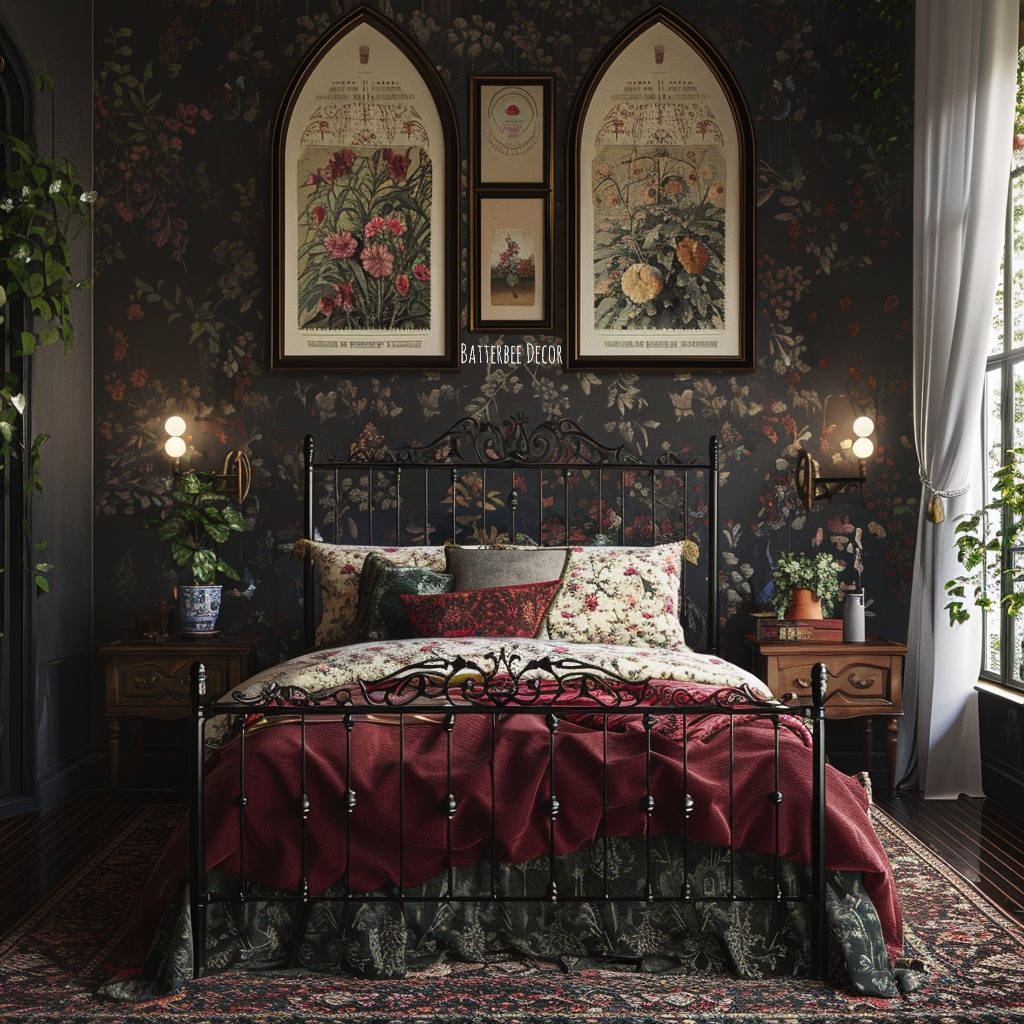31. the Mossy Mushroom Canopy Bed with Sun-dappled Walls