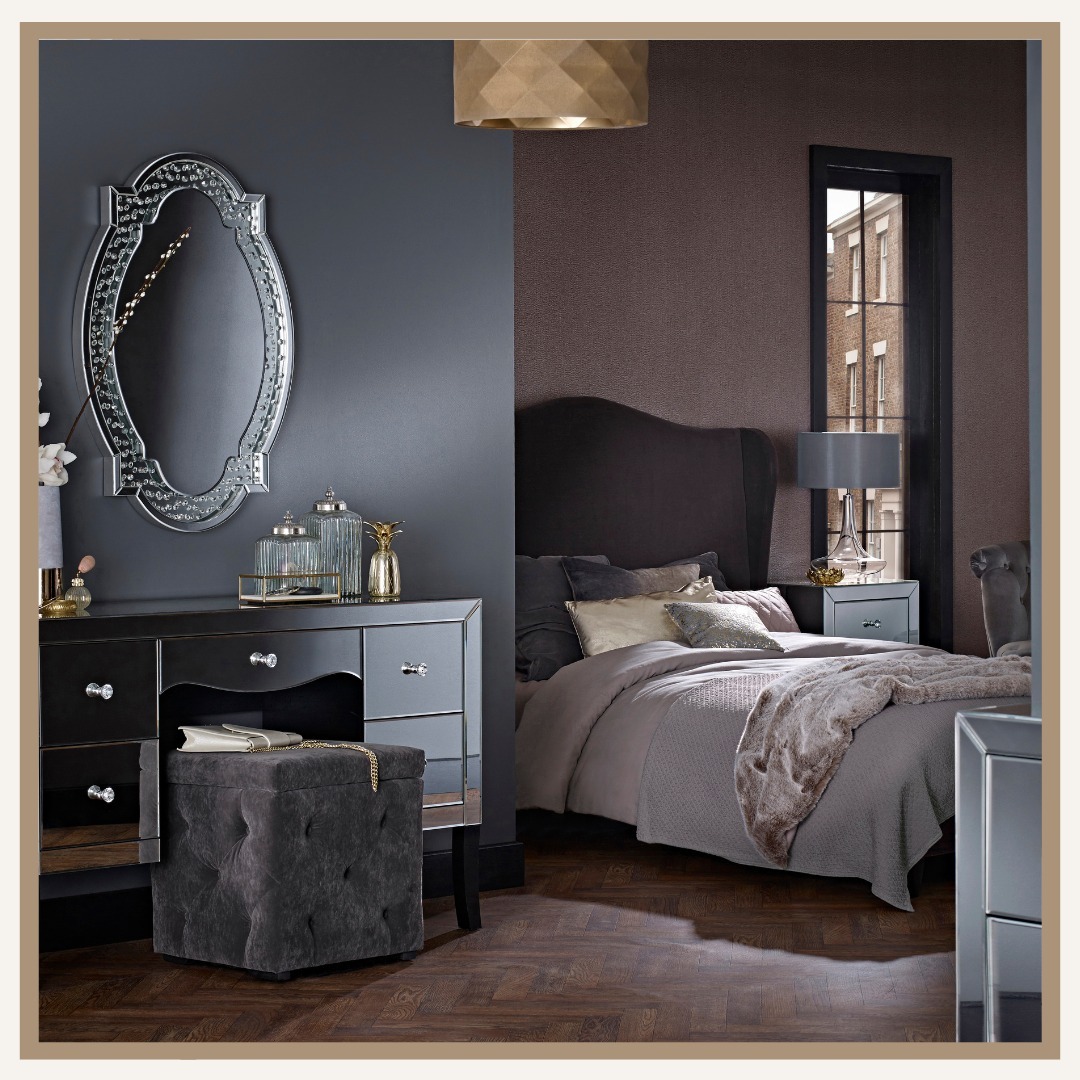 21. Velvet Curtains and Neon Glow: a Bedroom Where Nightlife Meets Coziness