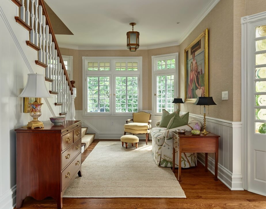 3. Cobalt Blue Vase and Crimson Floral Symphony on Gold Accent Table