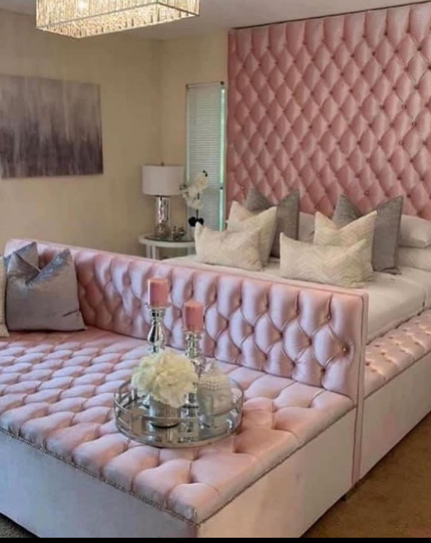 30. the Moonlit Lavender Dream: a Bedside Nook with a Glowing Orb and Purple Accents