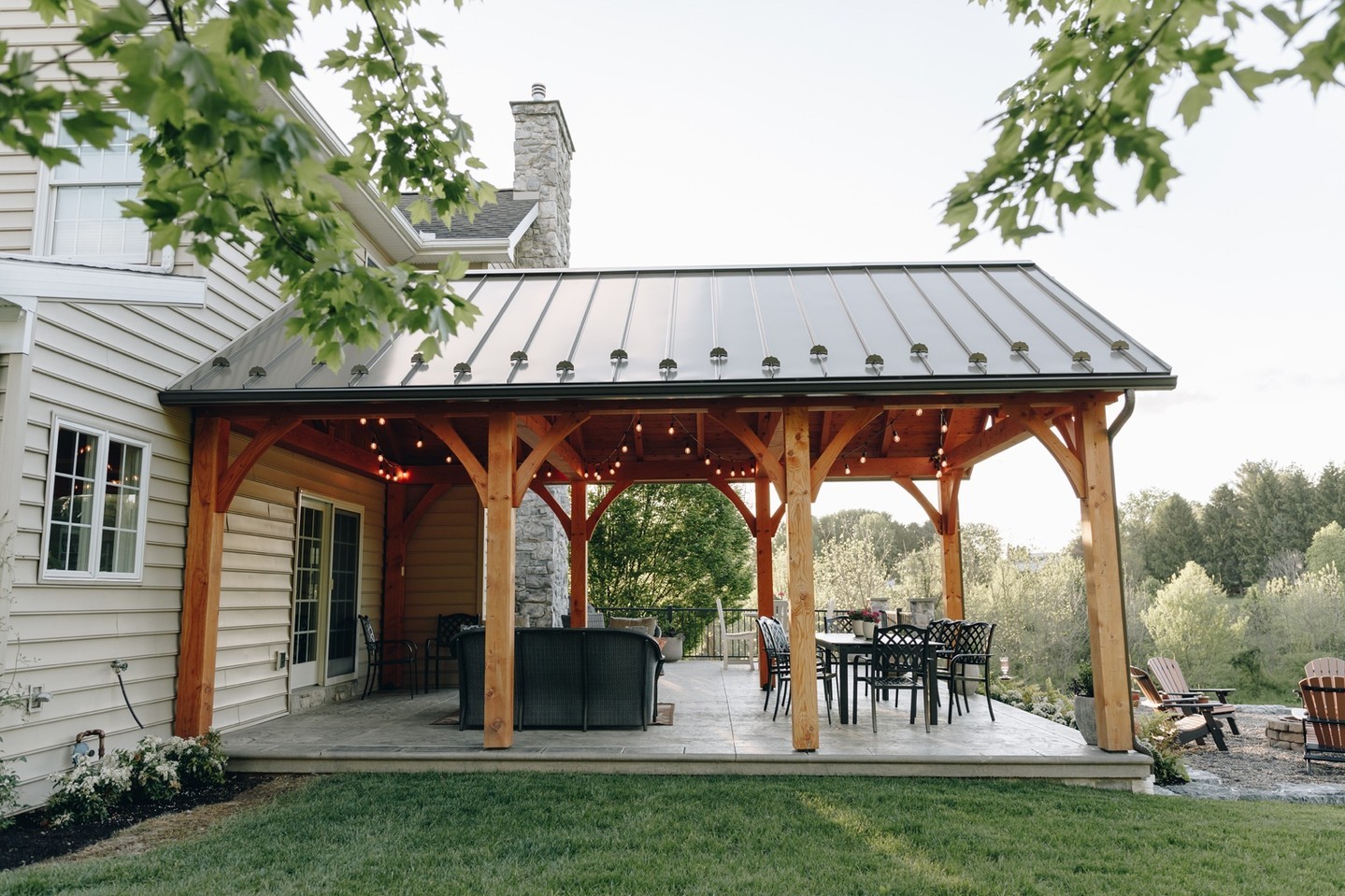 17. a Lattice Of Light and Shadows: the Sun-dappled Pavilion with Woven Cane Accents