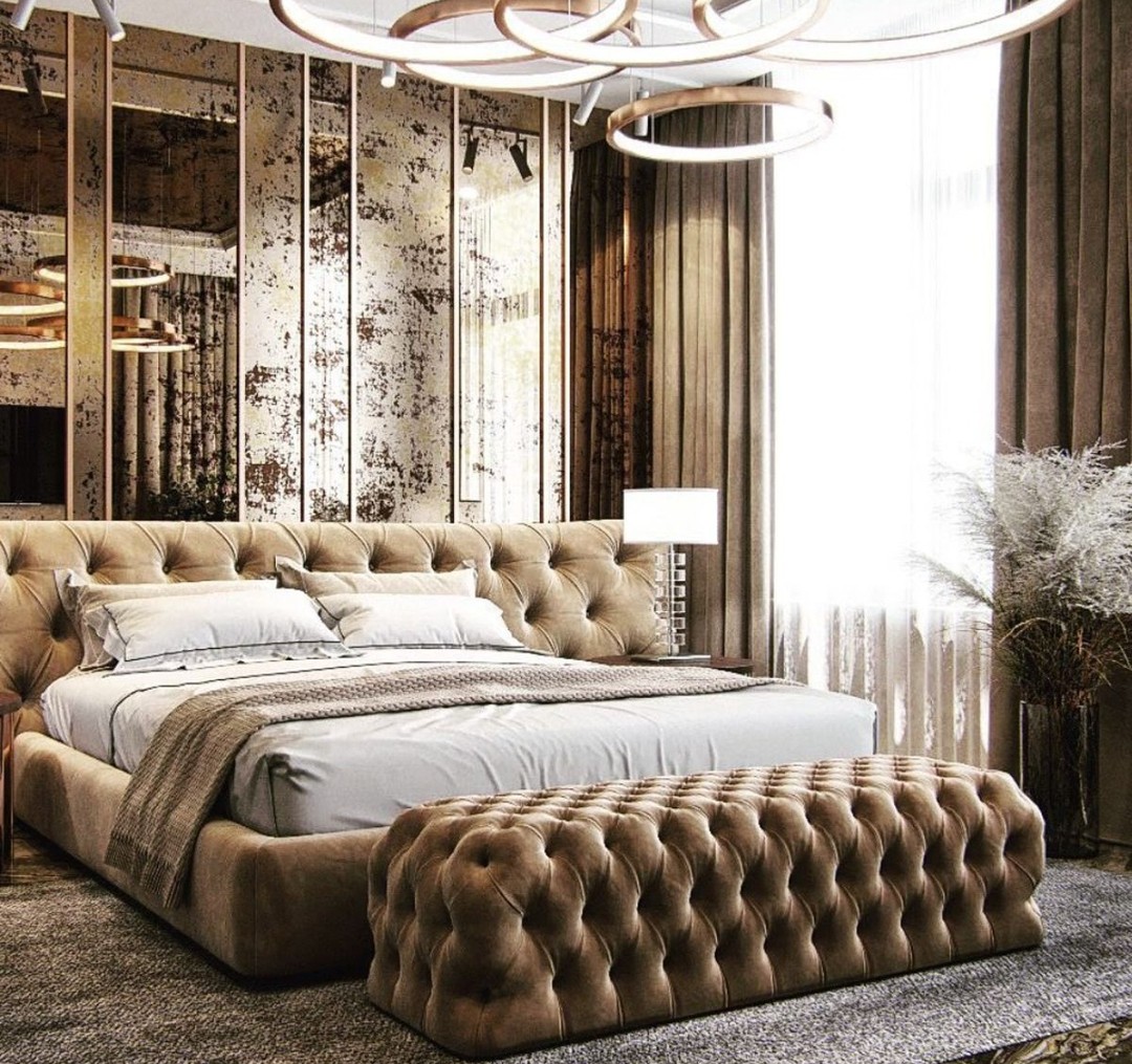 2. Moonlit Lavender Dreams: a Bedroom with Purple Accents and Celestial Wall Art