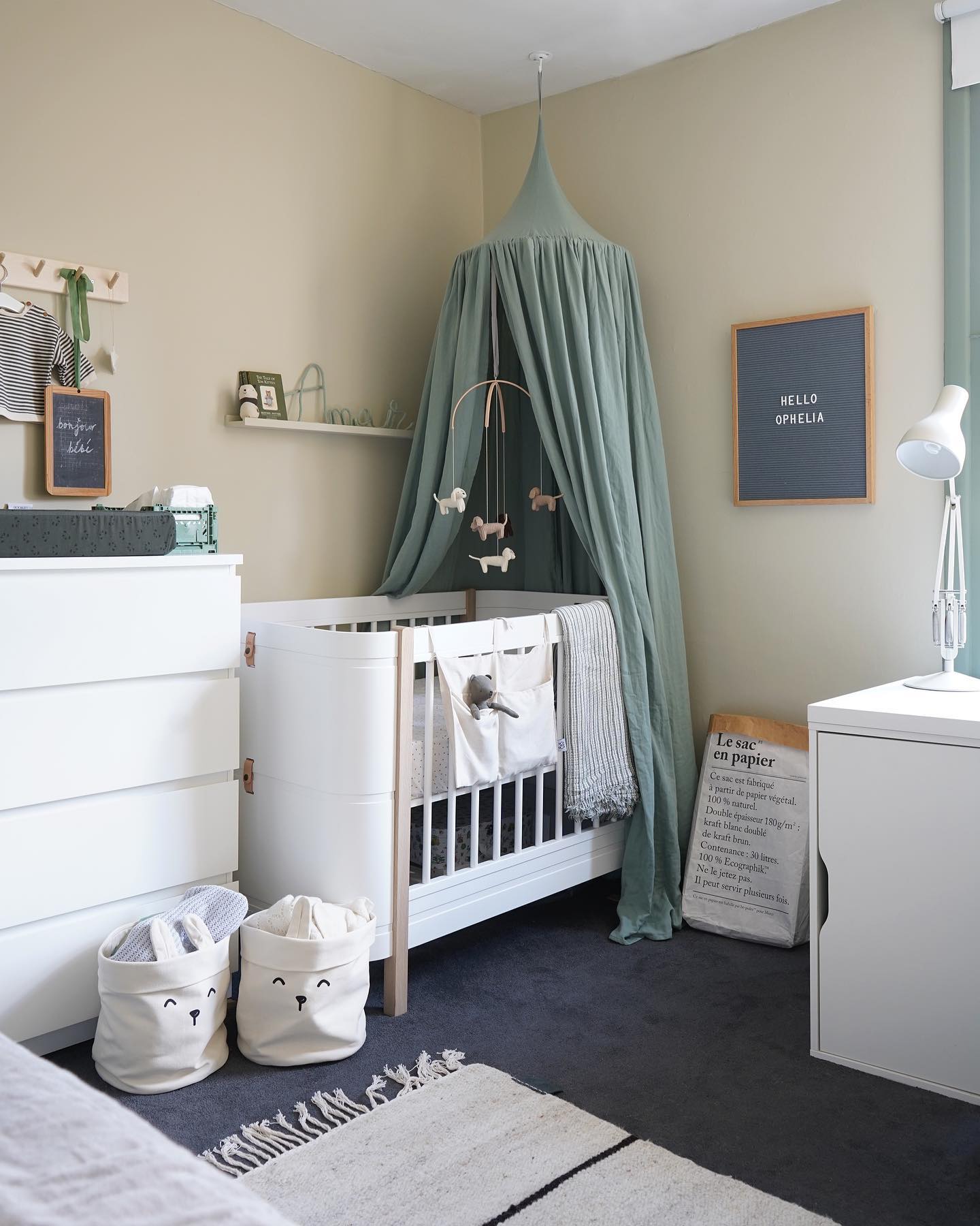 6. Soft Pastel Clouds Cradle the Crib In Geometric Harmony