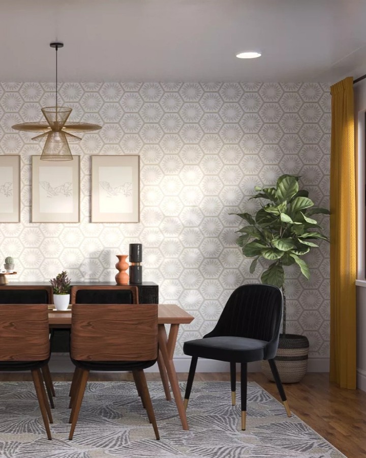 36. the Indigo Night Sky Wallpaper with Golden Celestial Accents