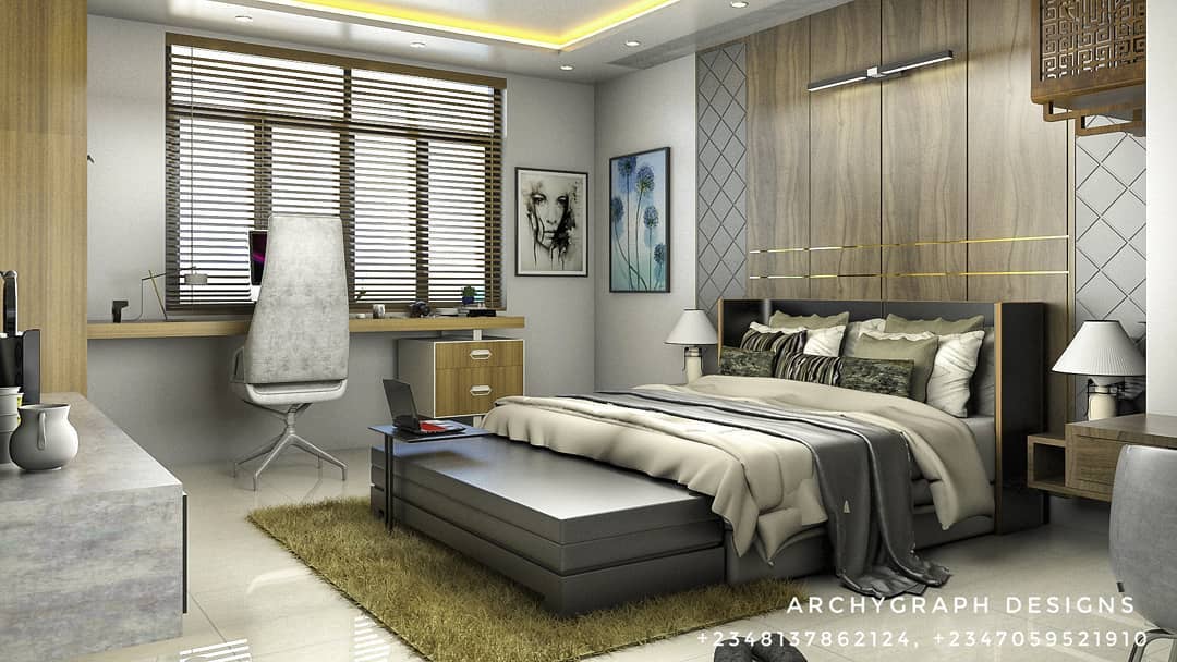 4. Moonlit Serenity: the Soft Glow Of a Geometric Pendant Over a Plush Velvet Bed