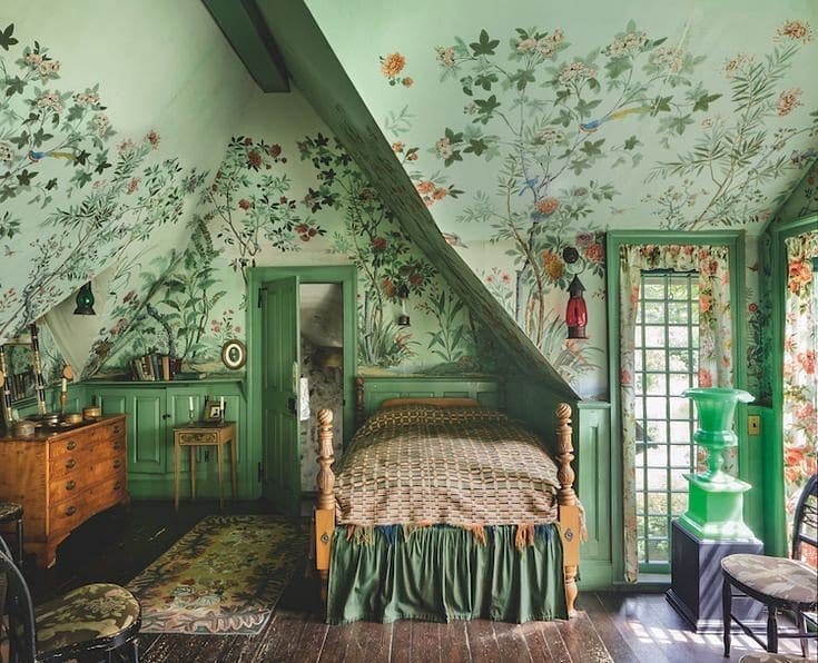 1. a Canopy Of Moss and Wildflowers Over a Vintage Bedstead