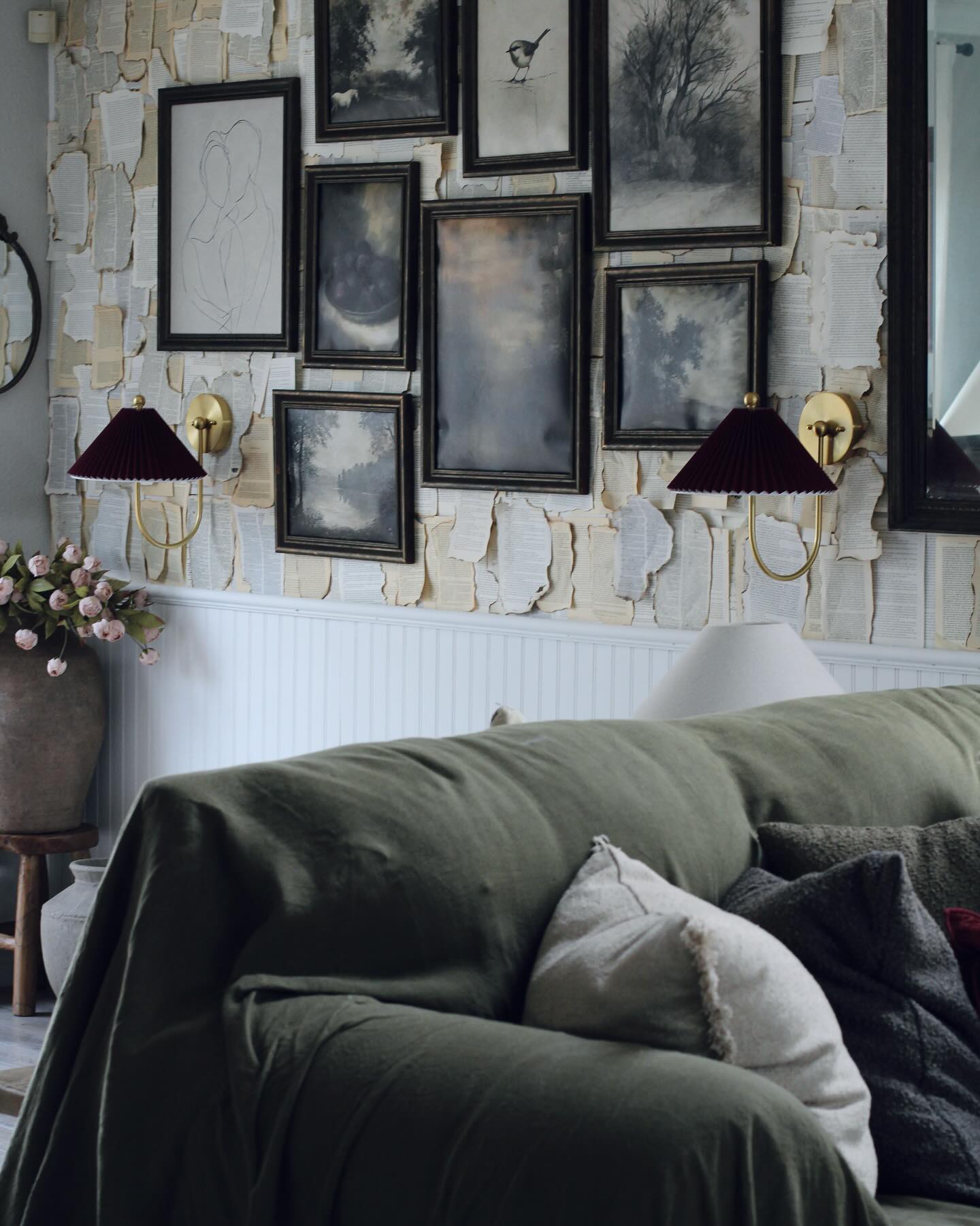 8. Moonlit Forest Canopy Collage: a Whimsical Gallery Wall