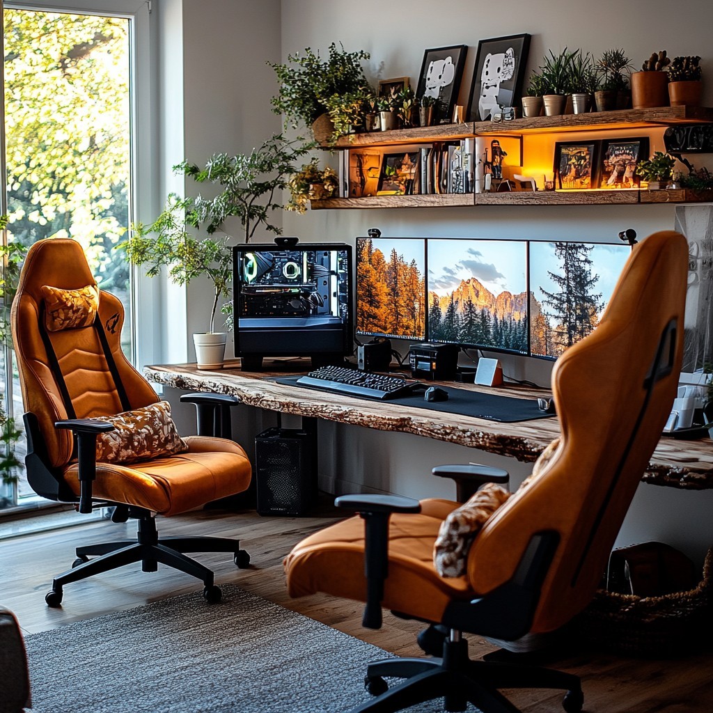 11. Neon Glow Gaming Nook with Retro Arcade Vibes