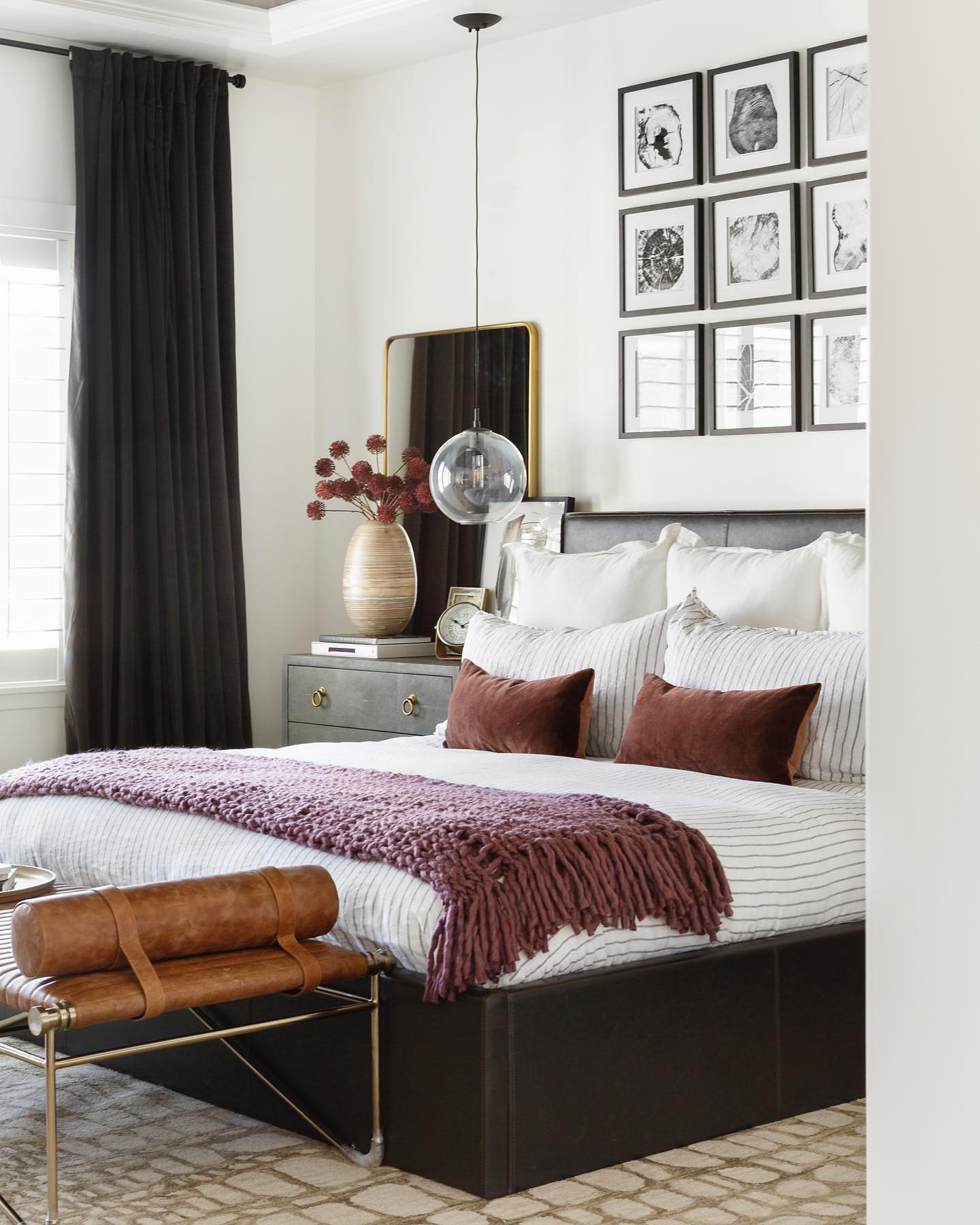 23. Soft Lavender Whispers: a Bedside Nook with Floating Shelves and Macrame Dreamcatcher