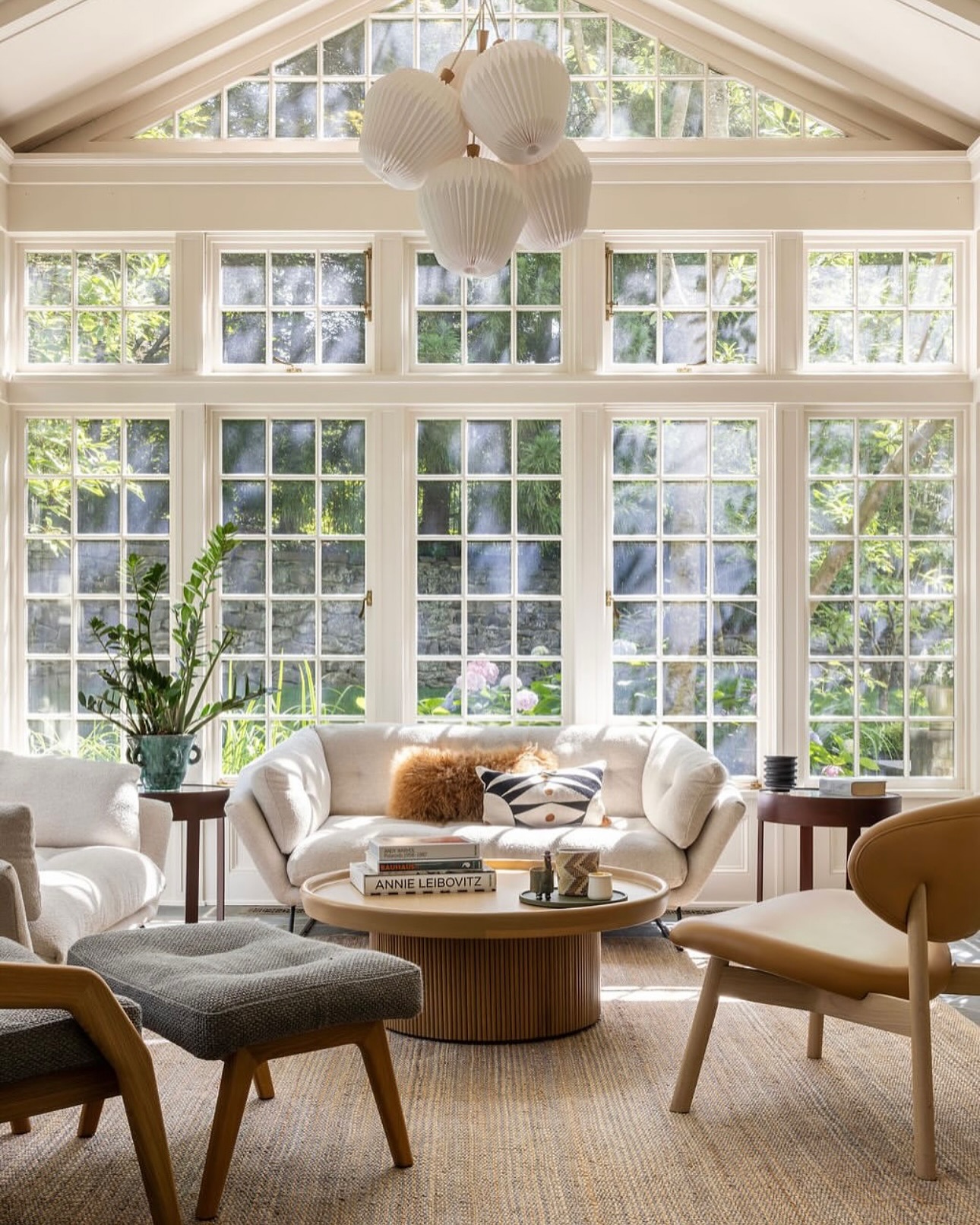 5. Sunlit Serenity with Wicker Wonders and Lush Foliage Escape