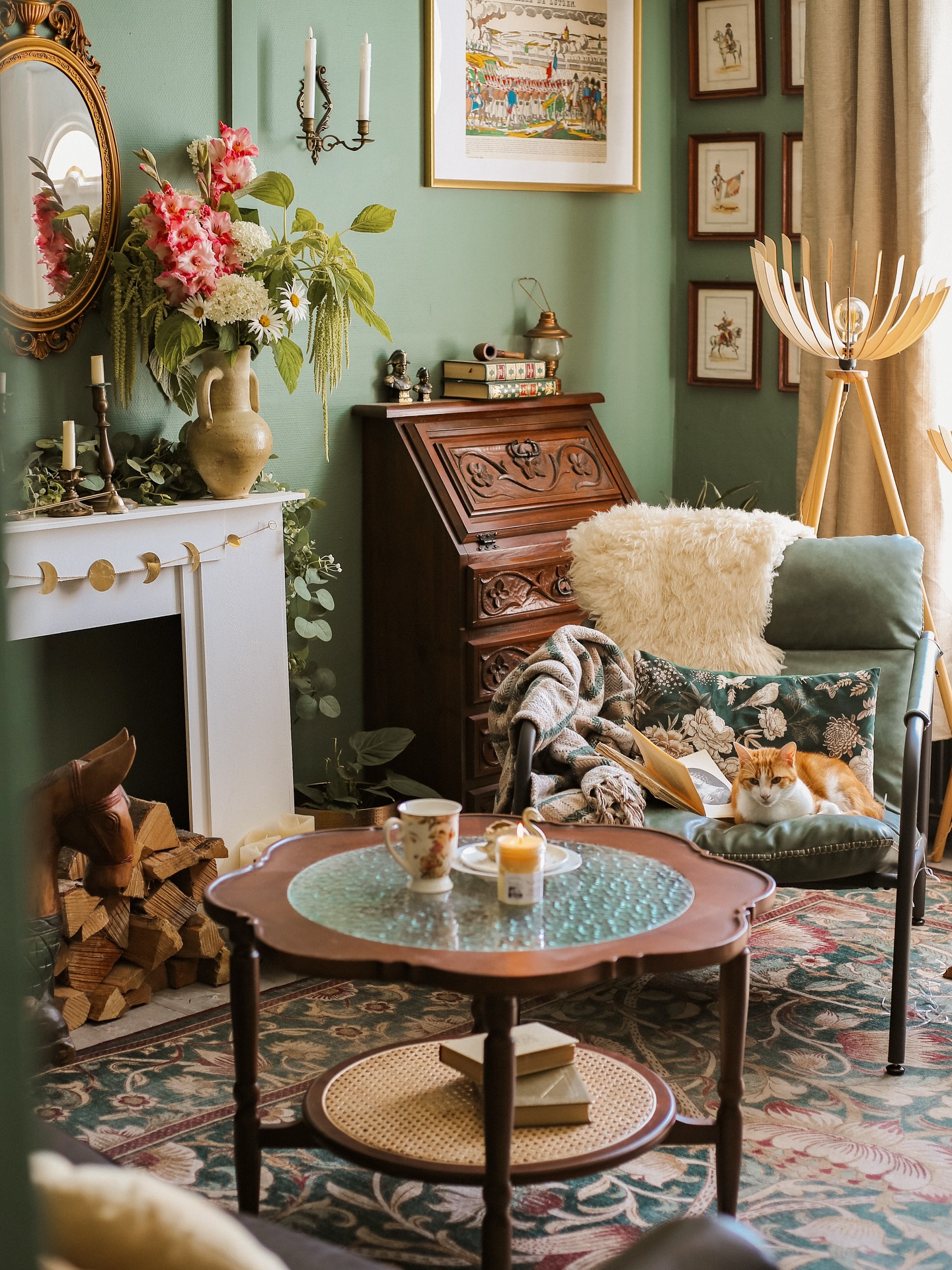24. Coffee Beans and Books: a Rustic Reading Nook on Your Table
