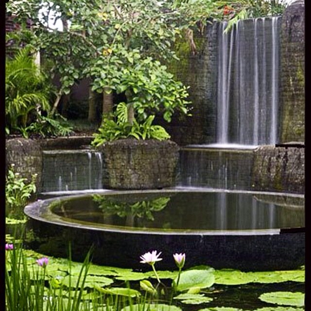 13. a Cobblestone Pathway Embraced by Moss and Ferns Leading to a Tranquil Waterfall