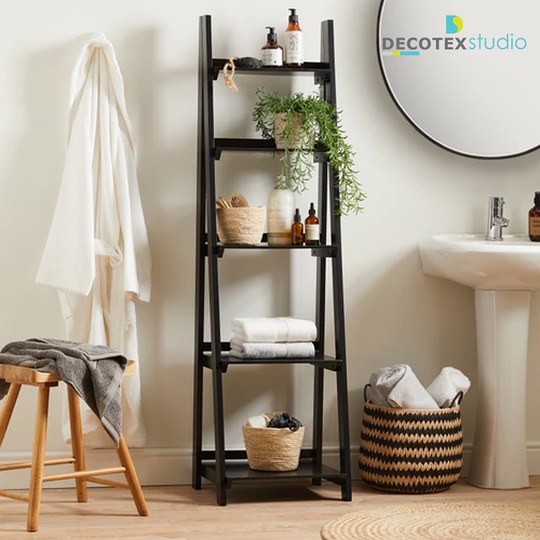 18. Moonlit Chrome Crescent Towel Holder with Shadow Play