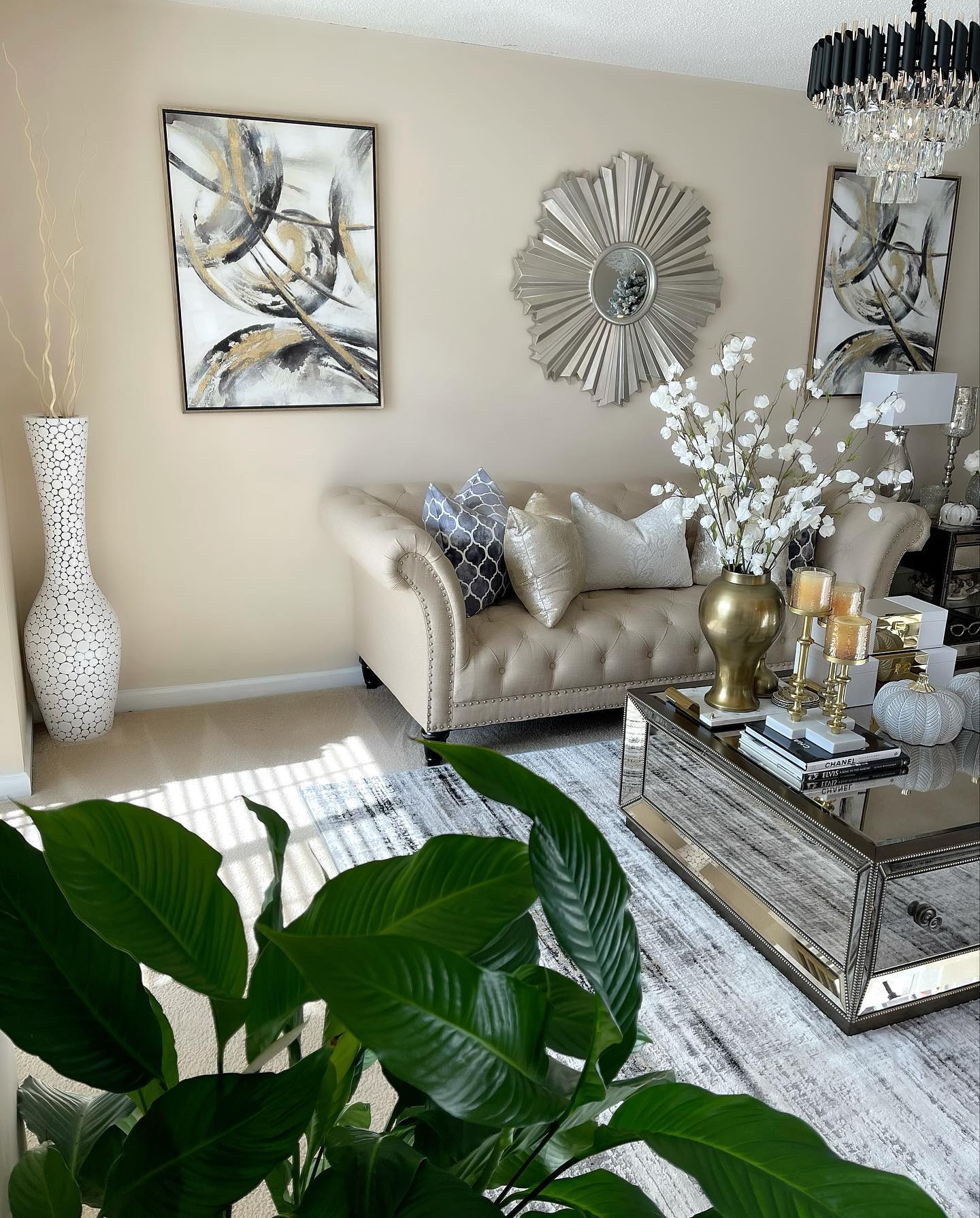 13. Copper Lanterns and Crimson Leaves: a Fall Fusion on Your Coffee Table