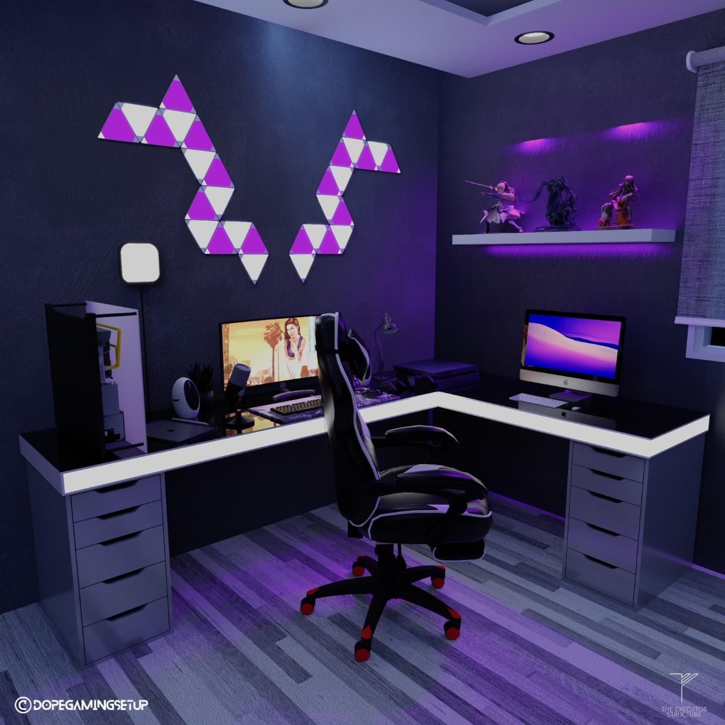 16. Neon Glow and Pixel Art Fusion: the Ultimate Gamer's Retreat