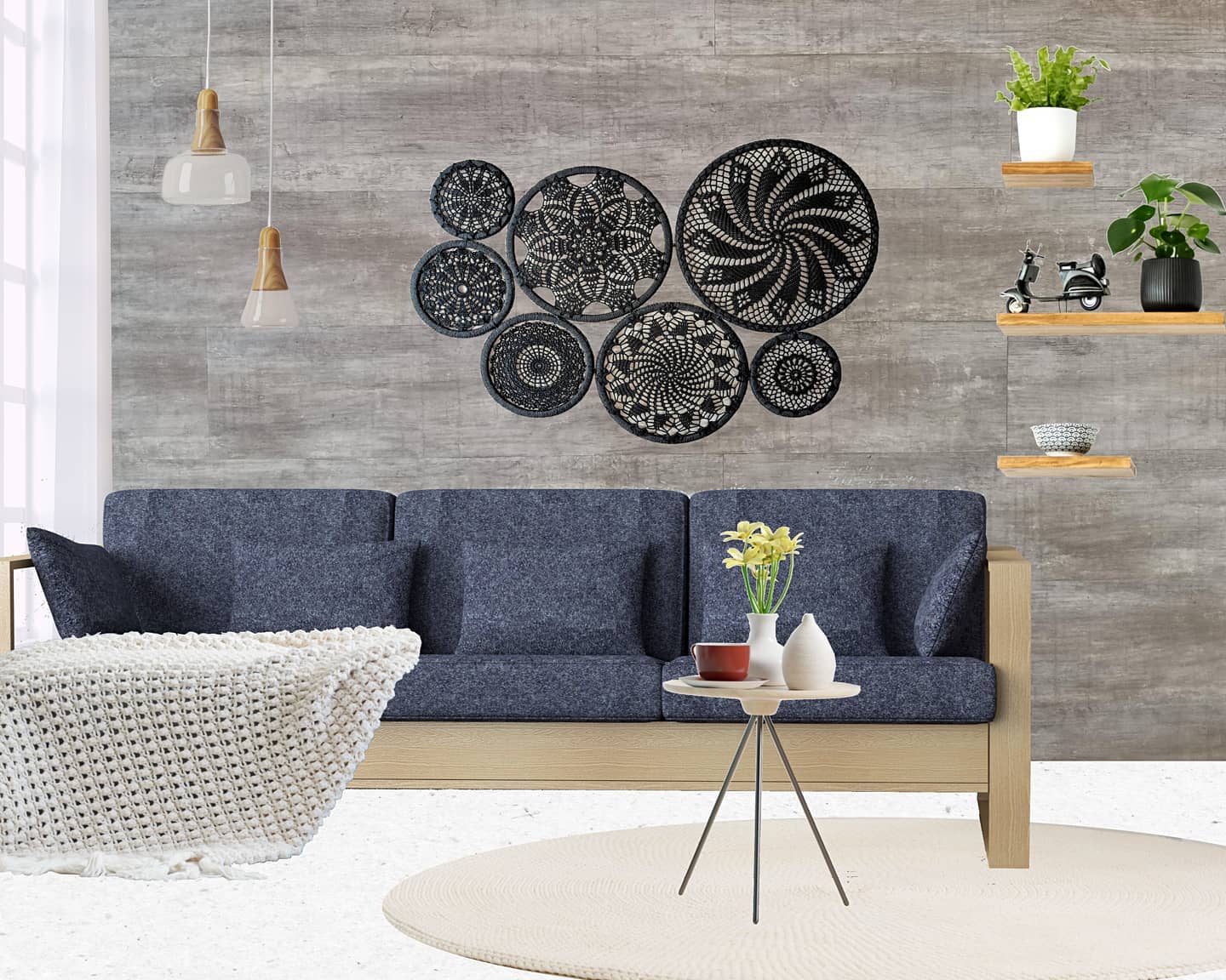 20. Cobalt Waves and Geometric Intricacies: a Fusion Of Blue and Gold