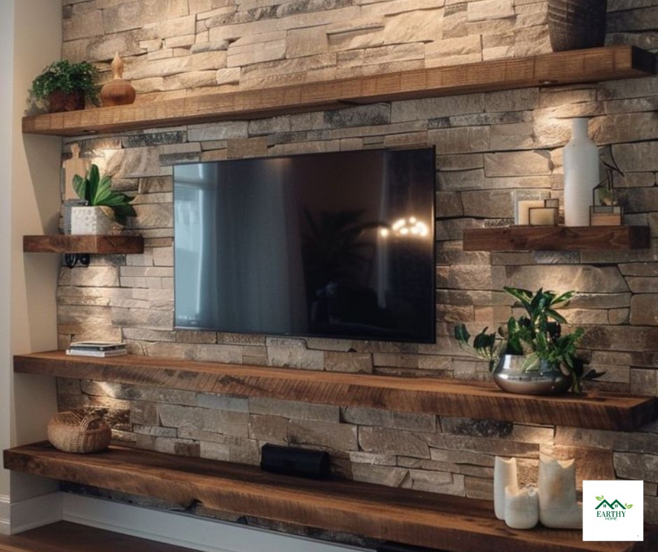 14. a Cascade Of Succulents and Framed Memories Beneath the Television