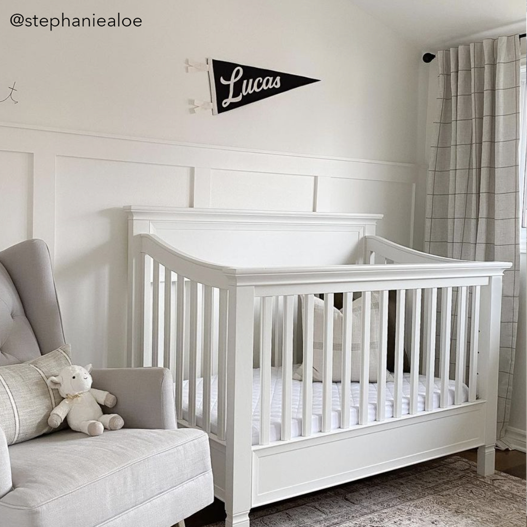 10. Soft Blush Tones and Geometric Shadows: a Minimalist Nursery Nook