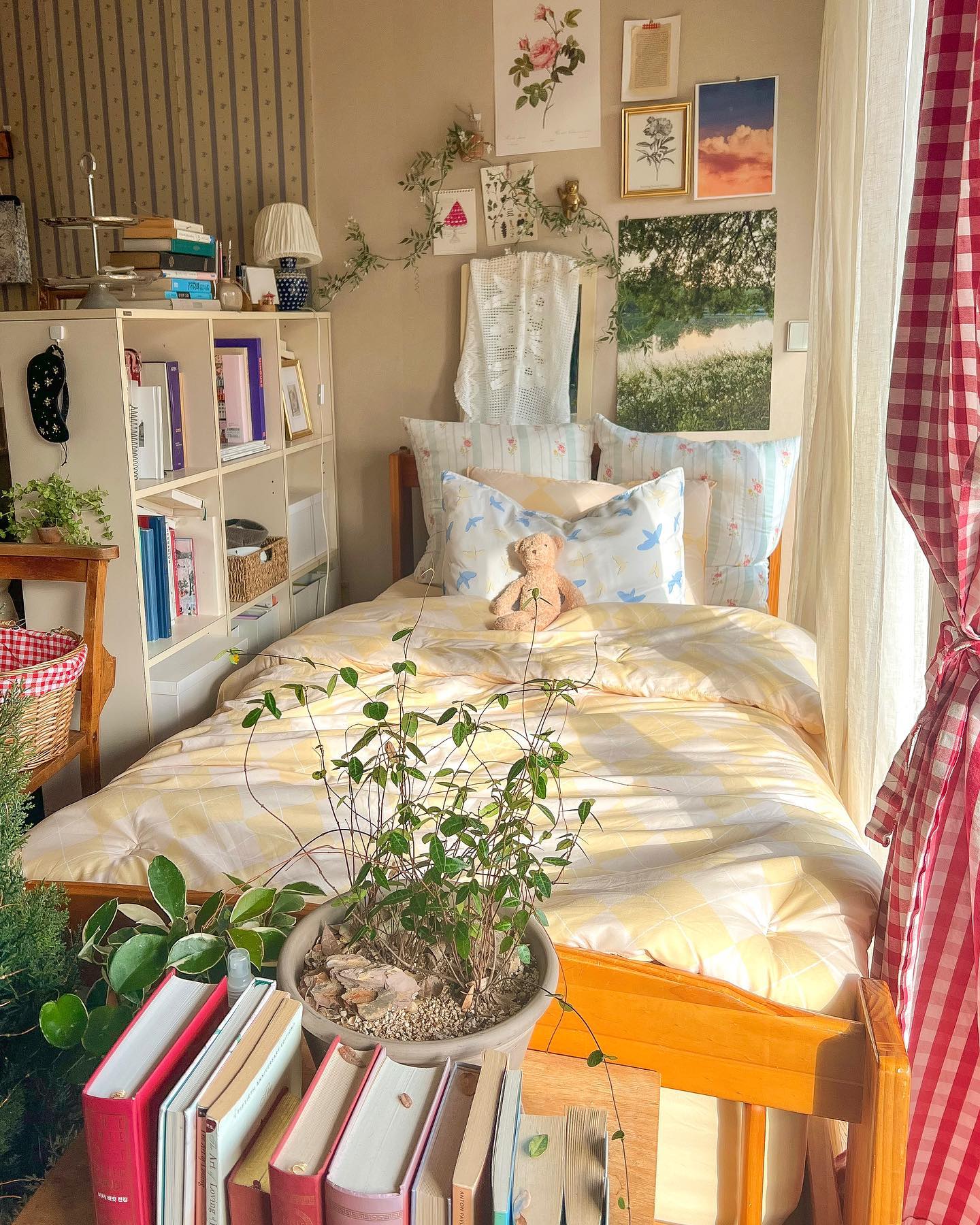 5. a Canopy Of Blush Roses Over a Vintage Iron Bed