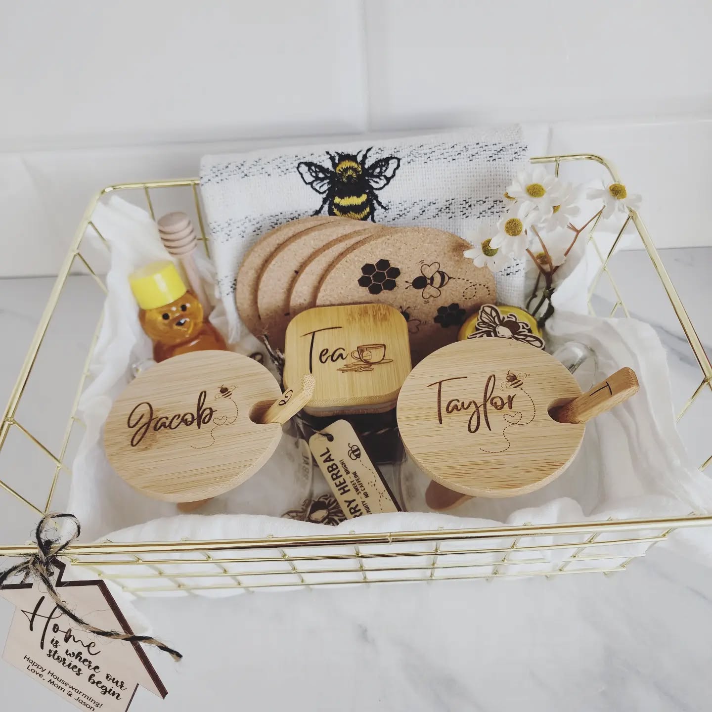 15. Honeycomb Drizzle Over Rustic Wooden Platter with Gourmet Delights