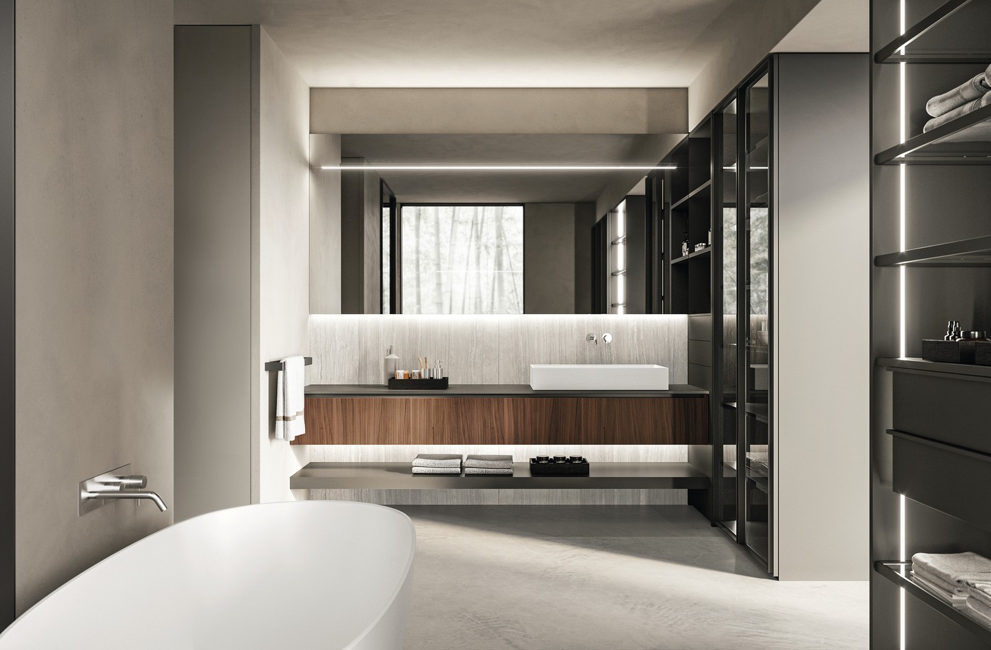 22. Honeycomb Tile Accent Wall Meets Industrial Chic In Compact Bathroom