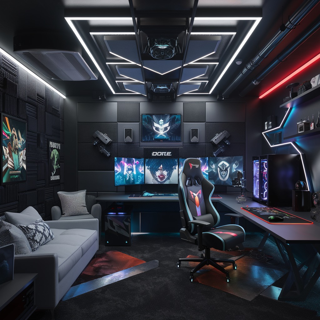 13. Neon Circuitry and Pixelated Dreams: the Gamer's Ultimate Retreat