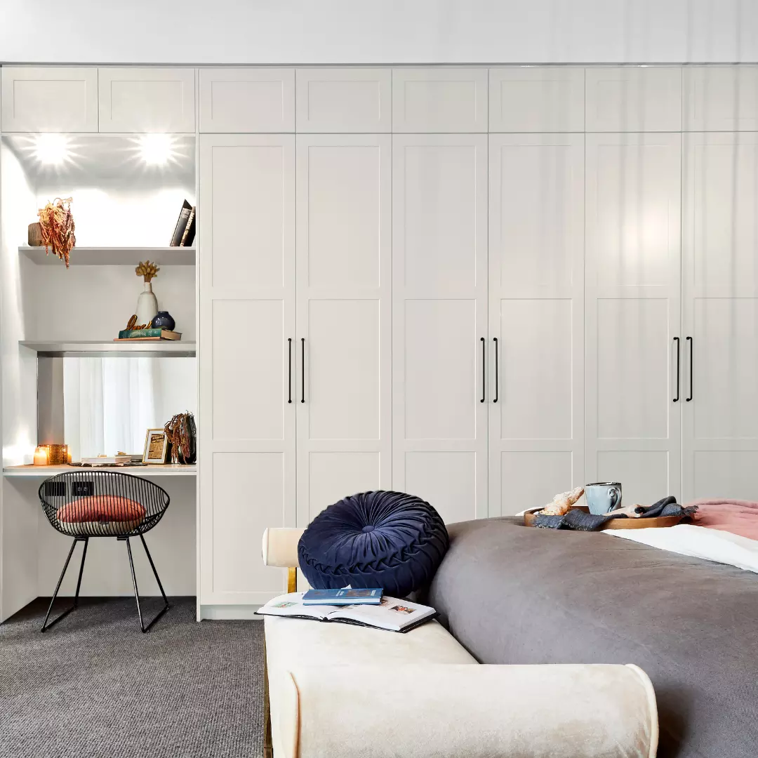 17. a Symphony Of Sliding Doors with Geometric Textured Panels
