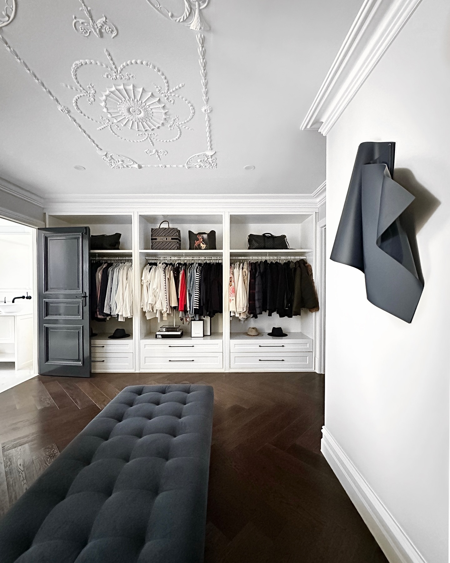 8. the Interwoven Timber and Glass Walk-in Wardrobe