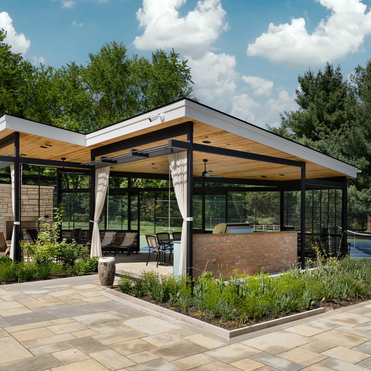 4. the Crimson Lanterns and Cobblestone Path Pavilion