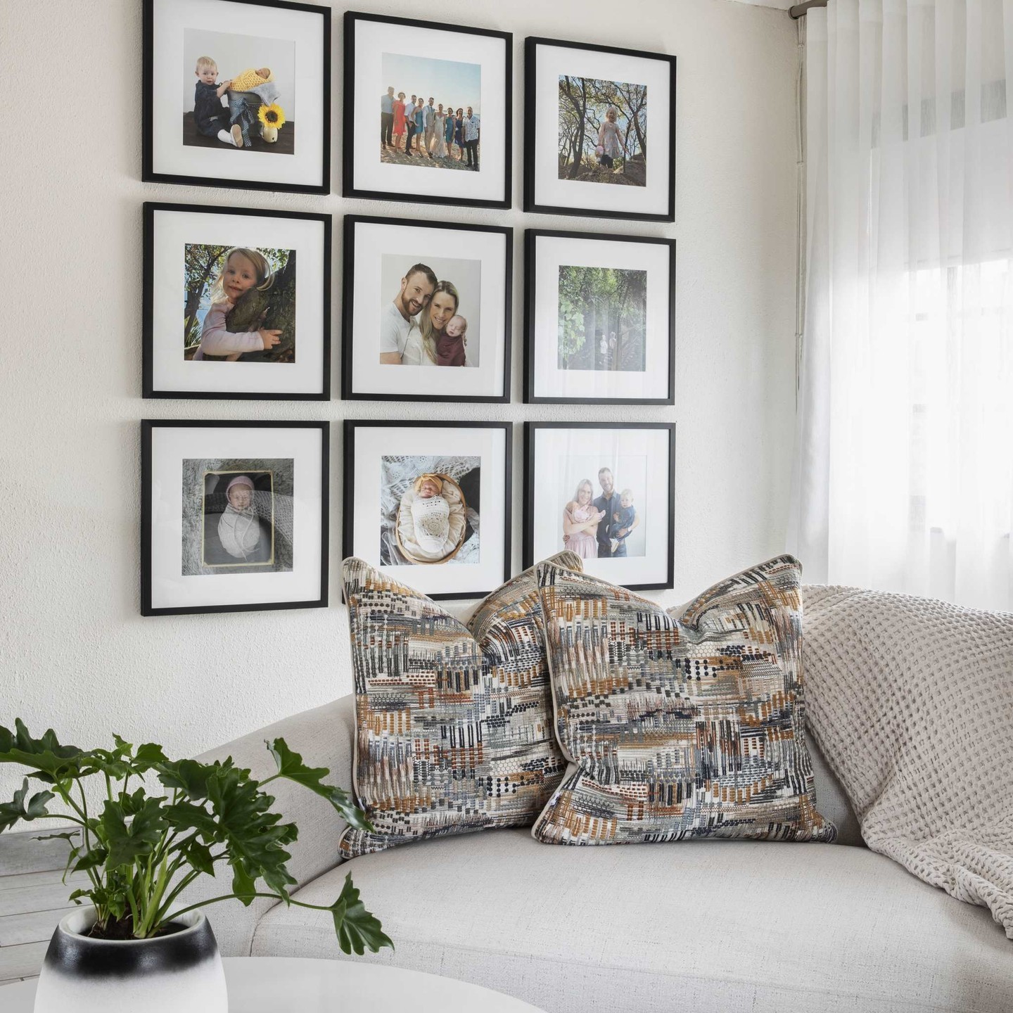 5. a Mosaic Of Memories: Vintage Polaroids and Modern Frames on Teal