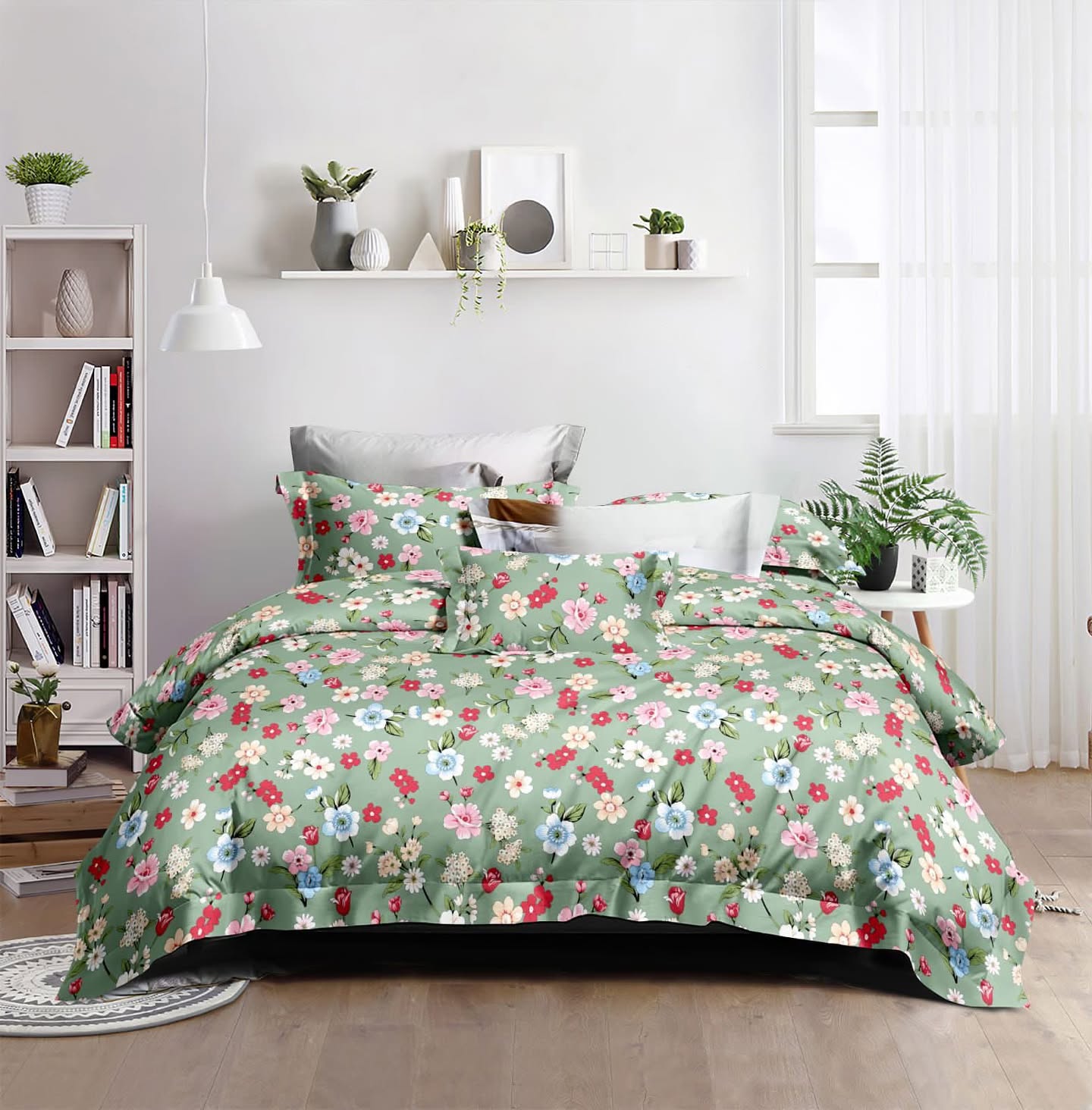 24. Moonlit Serenity: Bedroom with Silver Accents and Starry Canopy