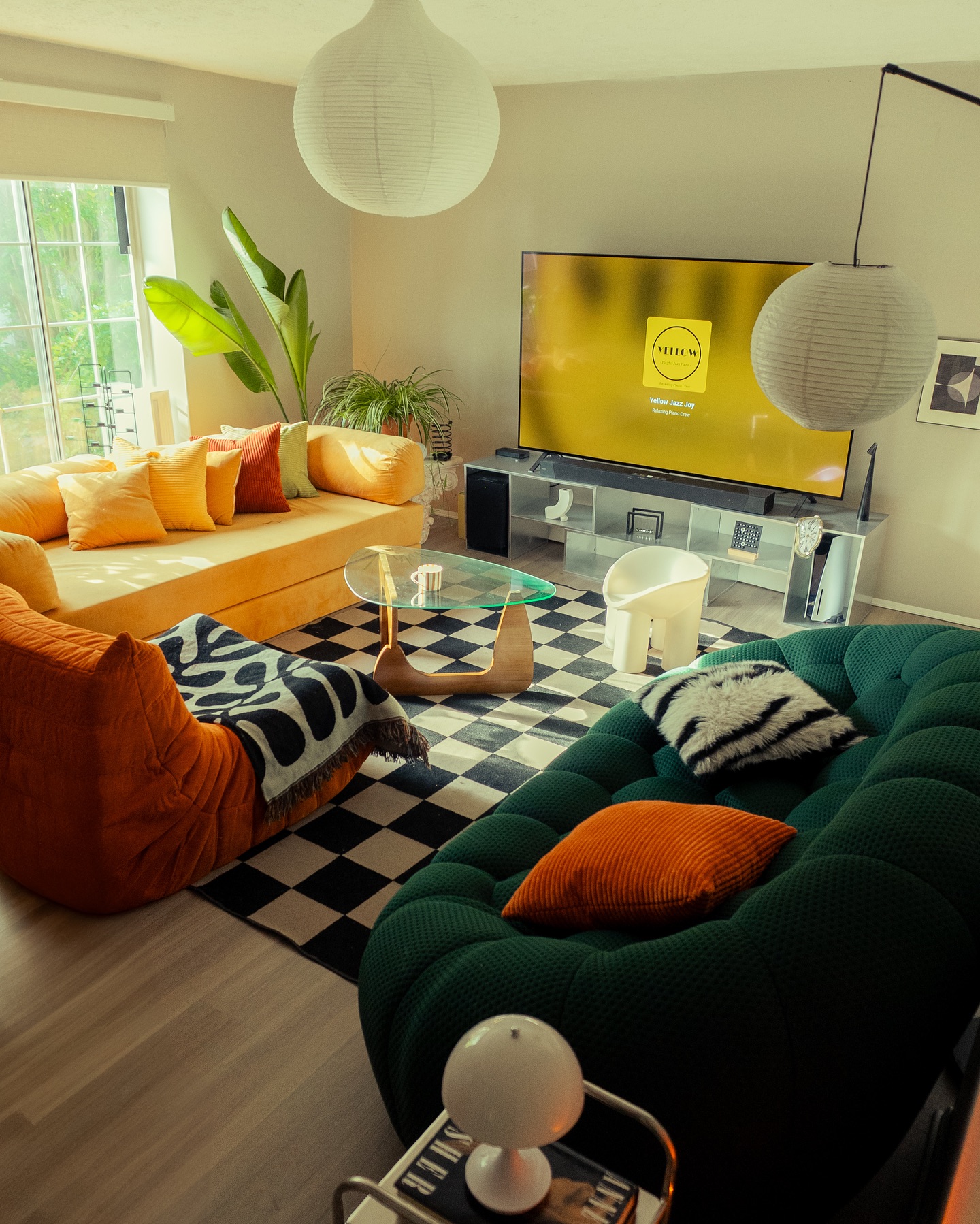 17. the Sunlit Haven with a Woven Tapestry Daybed and Geometric Cushions