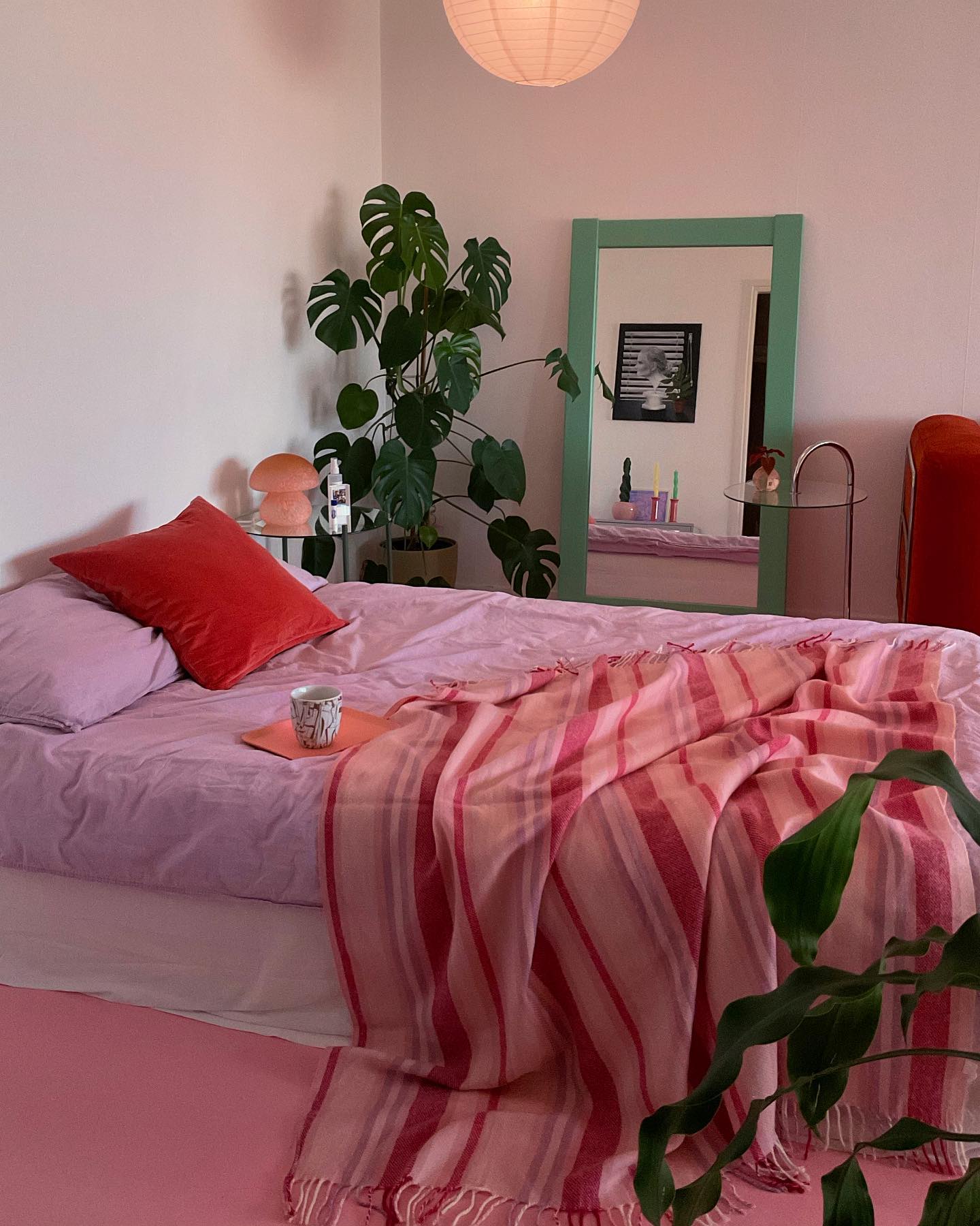 6. Moonlit Lullaby: a Bedside Nook with Starry Canopy and Plush Lavender Accents