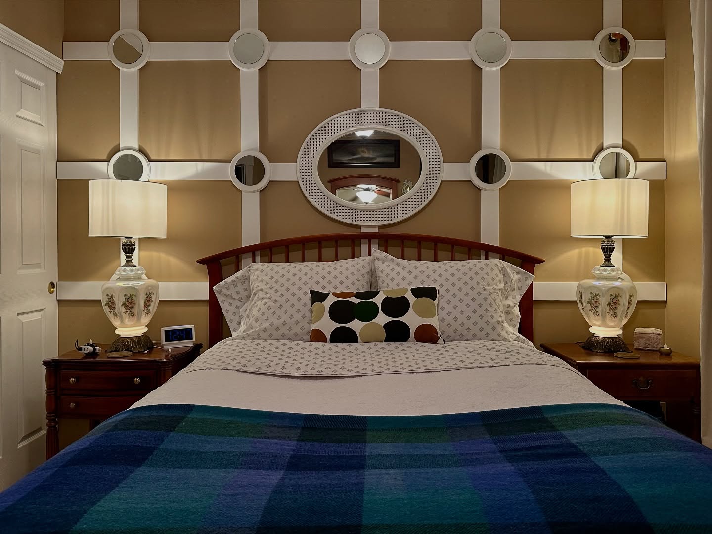 1. Velvet Cascade Of Crimson Roses: a Mirror Framed In Floral Opulence