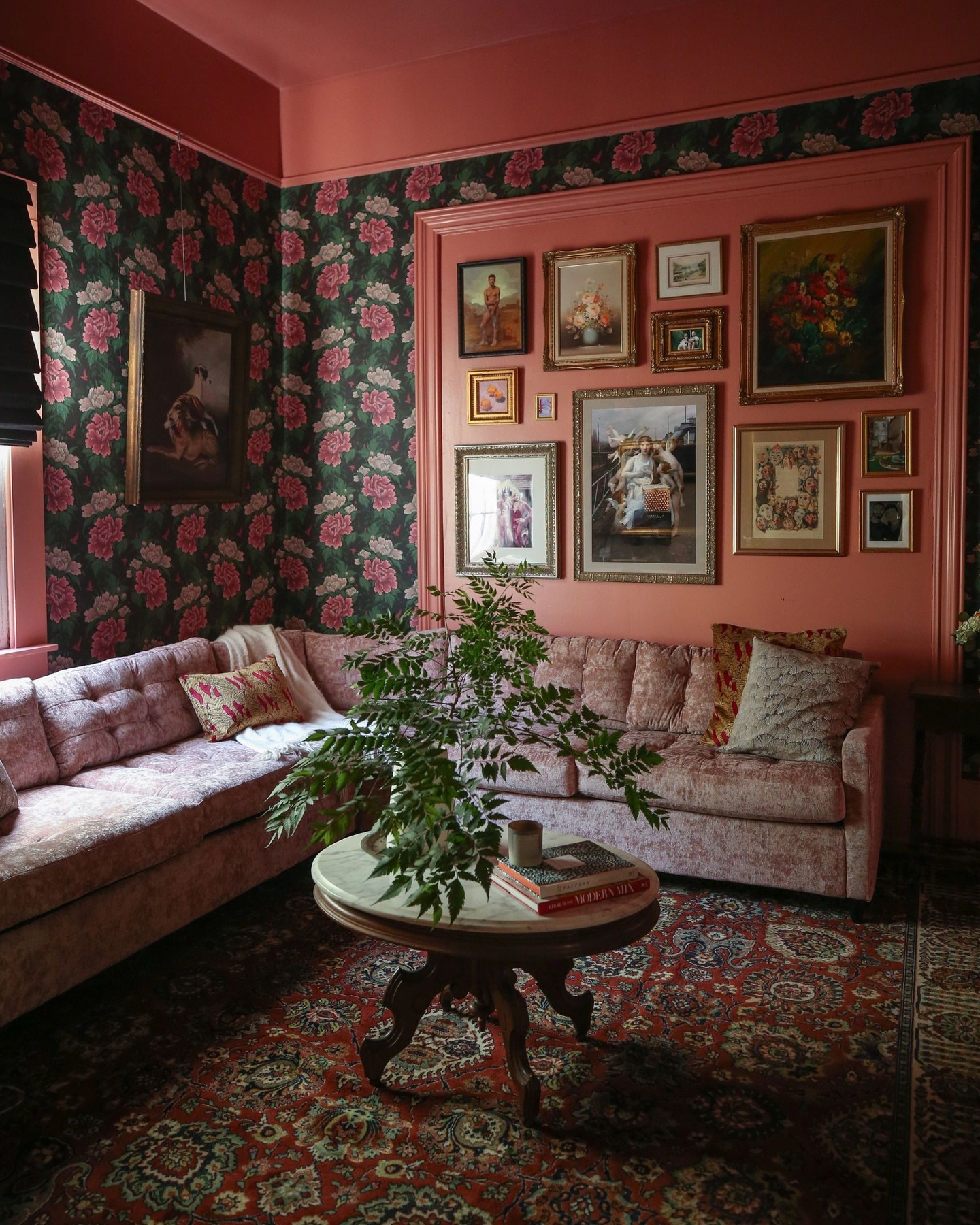 16. a Tapestry Of Memories: Framed Photos with Bohemian Textile Accents