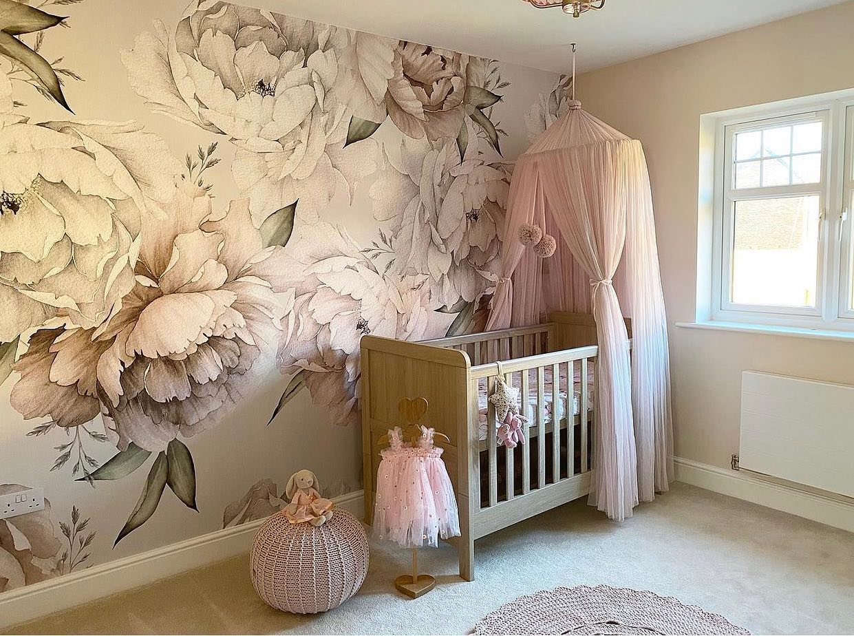 18. Whimsical Woodland Escape with Fox and Floral Wall Art