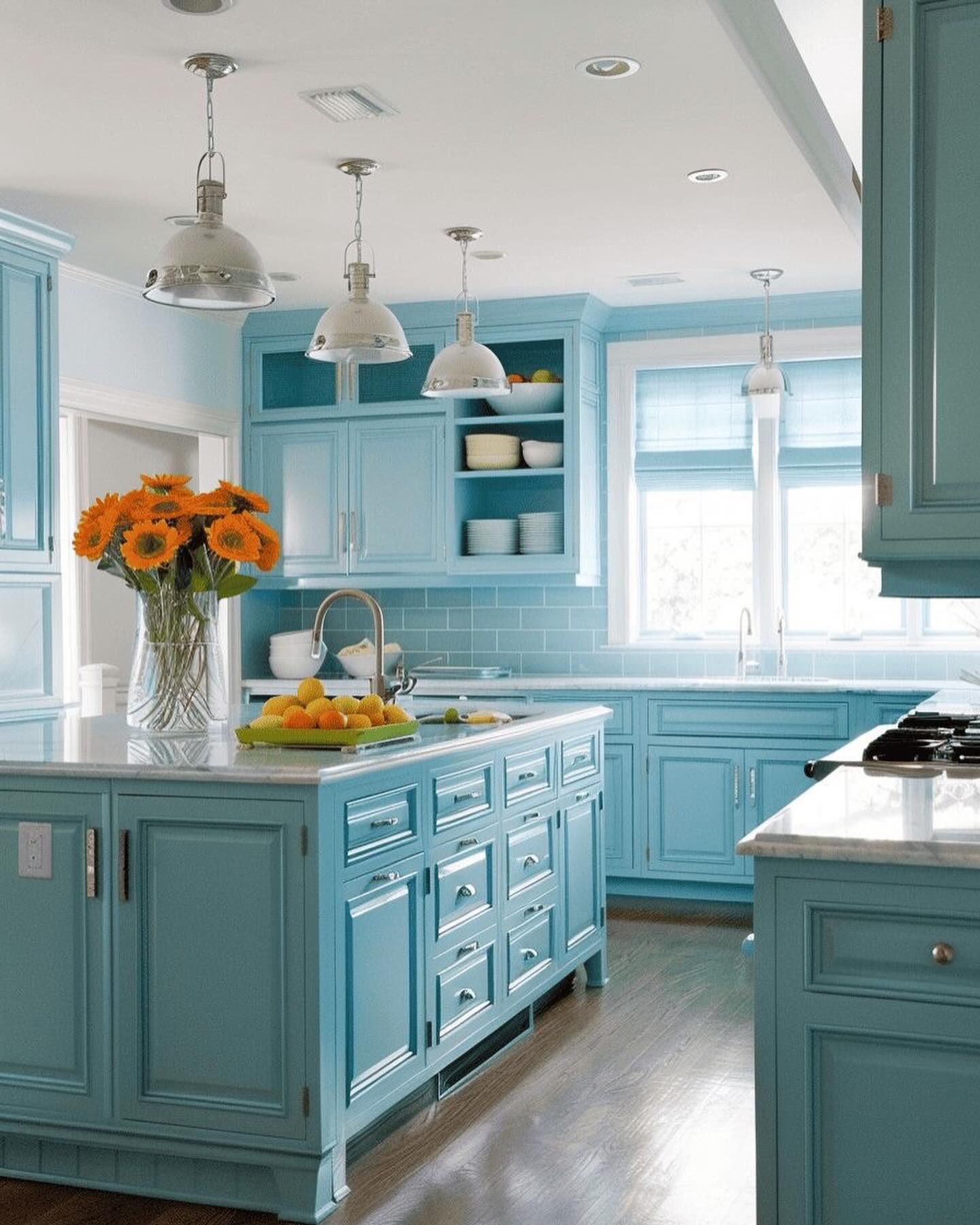 4. Blueberry Muffin Tiles and Copper Accents: a Kitchen Where Breakfast Meets Design