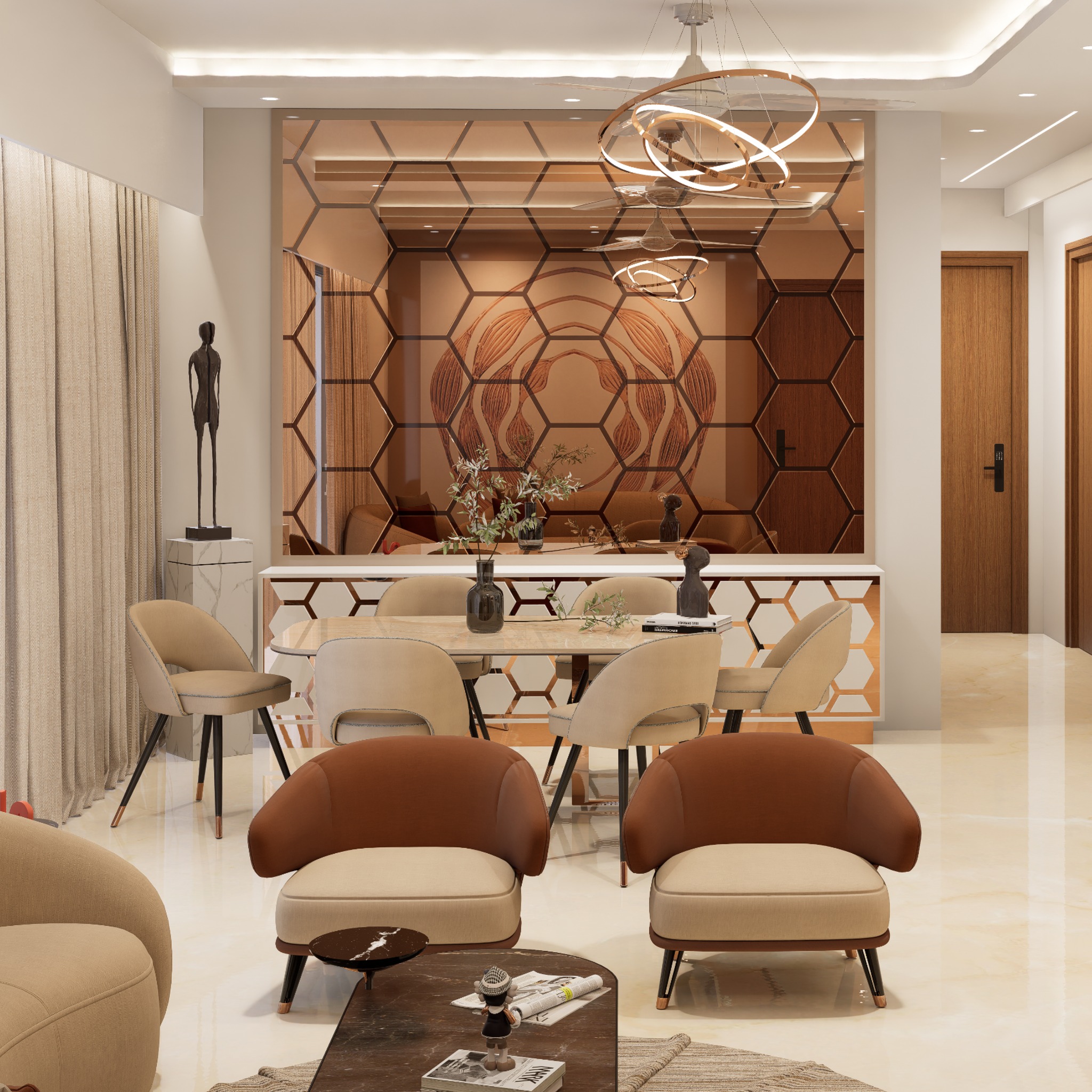 13. a Canopy Of Greenery Over a Monochromatic Dining Nook